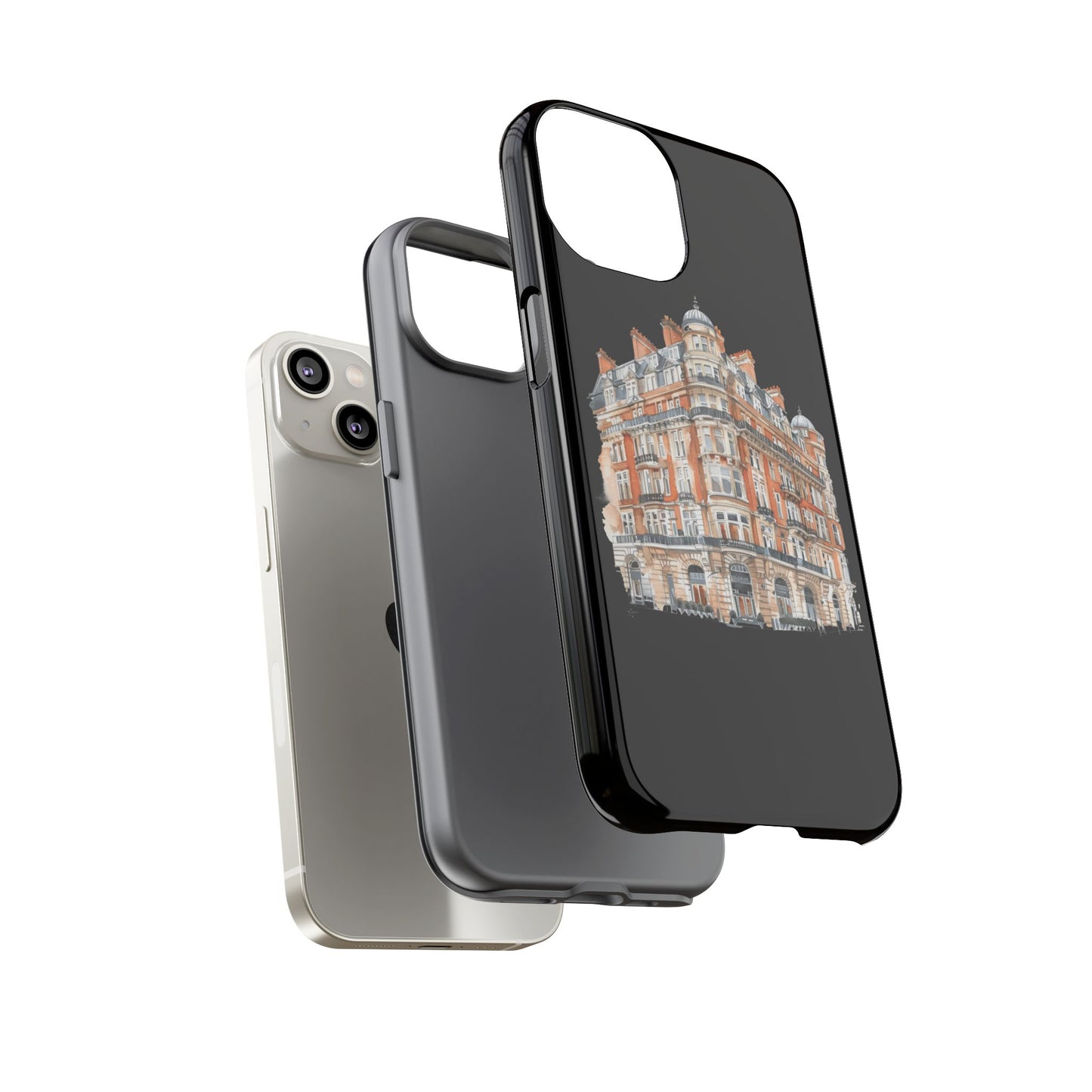 Cityscape Phone Case, Tough Phone Cover, Urban Art Case, Vintage Architecture Design, Gift for Travelers, Stylish Phone Accessory
