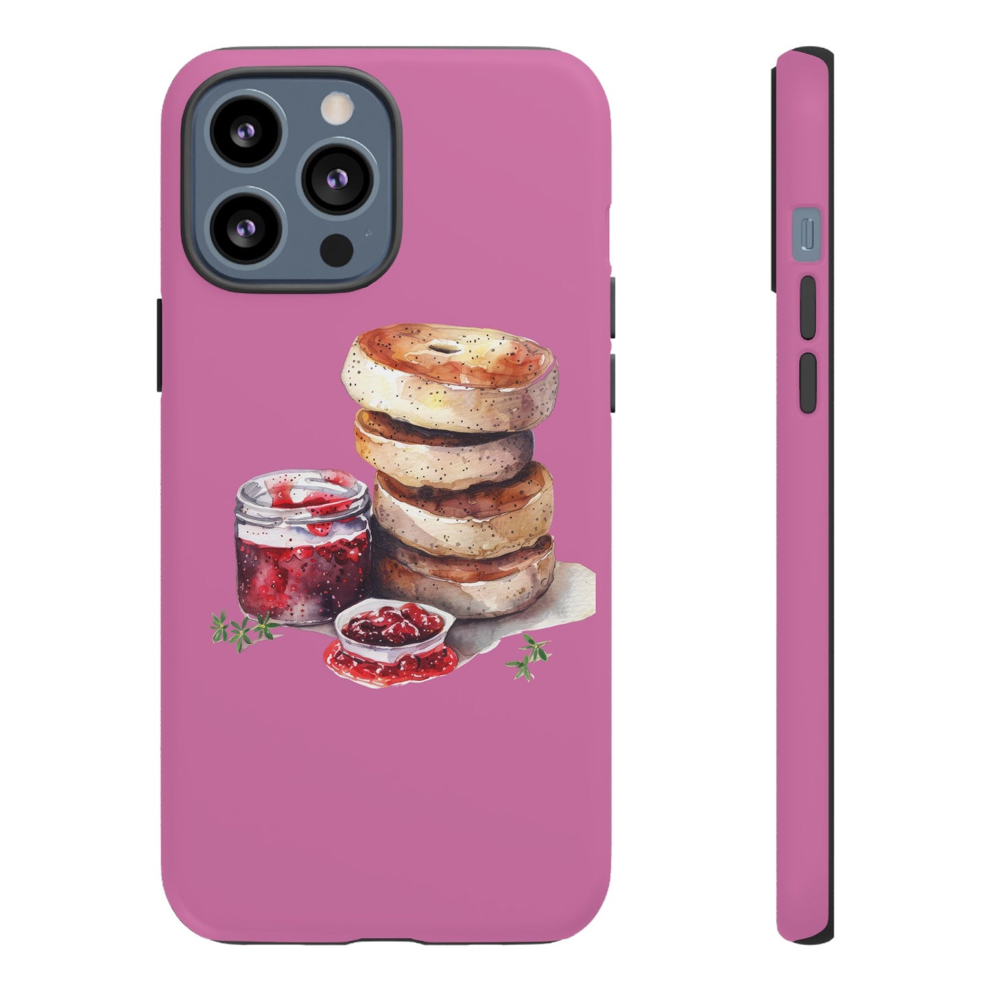 Cute Bagel Phone Case, Tough Cases for Food Lovers, Unique Gifts for Foodies, Phone Accessories for Breakfast Lovers, Fun and Stylish Cases