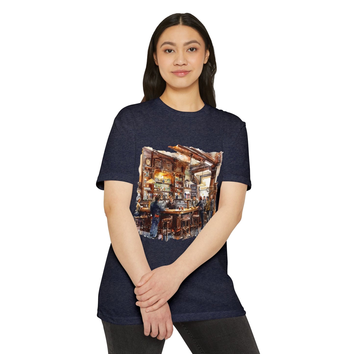 Unisex CVC Jersey T-shirt - Cheers to Tradition - The Classic British Pub