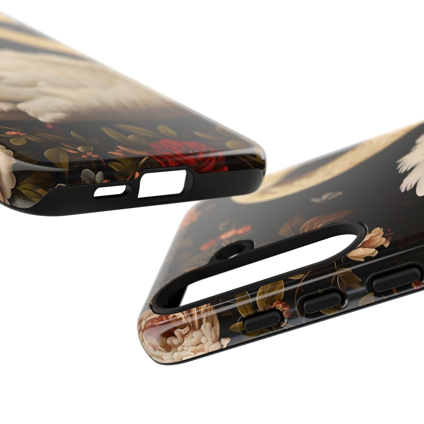 Elegant Swan Phone Case, Floral iPhone Cover, Tough Phone Case, Gift for Her, Nature Lover, Mother's Day, Birthday
