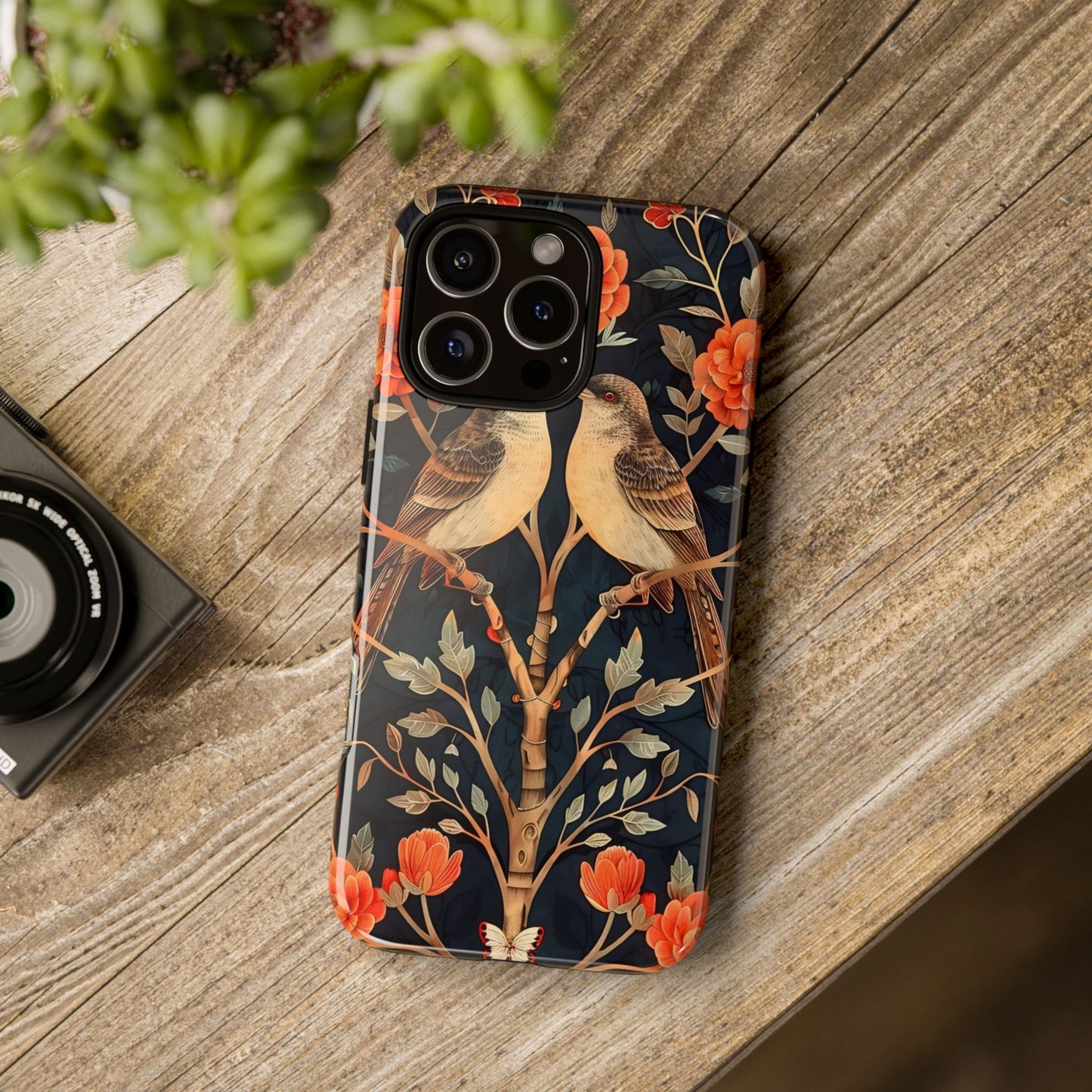 Birds & Blooms Phone Case | Floral Tough Phone Cover, Gift for Nature Lovers, Stylish and Durable, Unique Phone Accessory, Protective Case