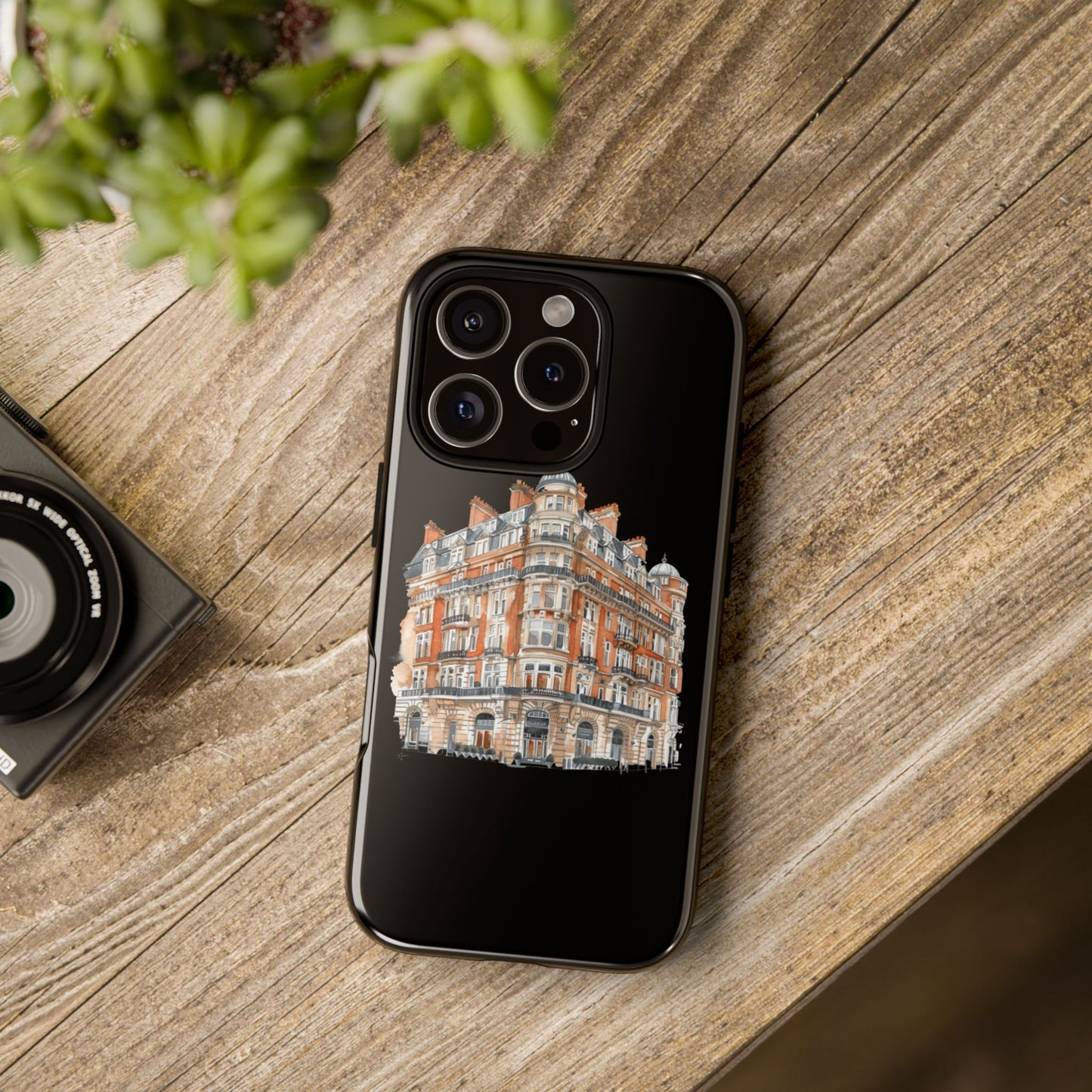 Cityscape Phone Case, Tough Phone Cover, Urban Art Case, Vintage Architecture Design, Gift for Travelers, Stylish Phone Accessory