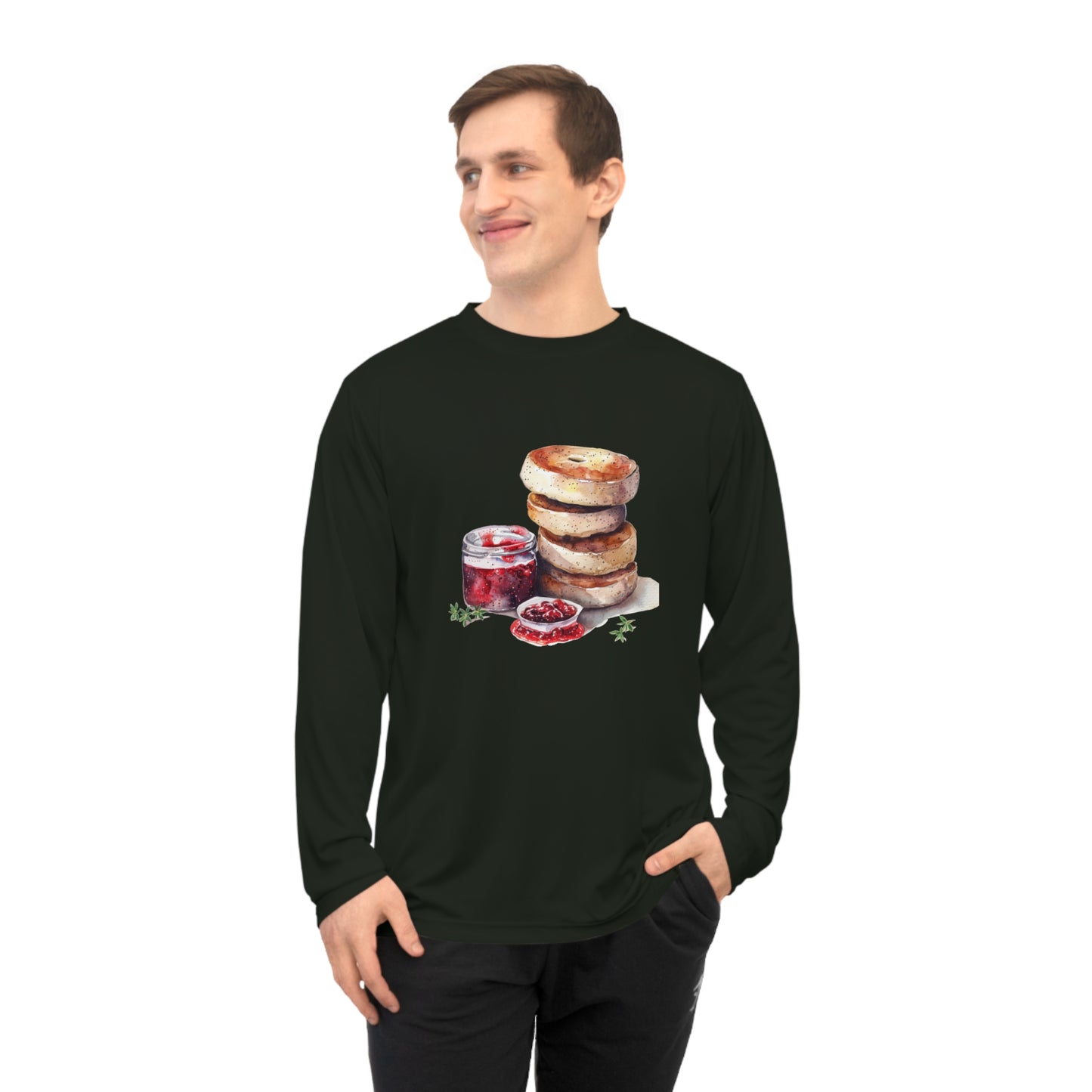 Unisex Performance Long Sleeve Shirt - Savoring the UK - Traditional British Fare