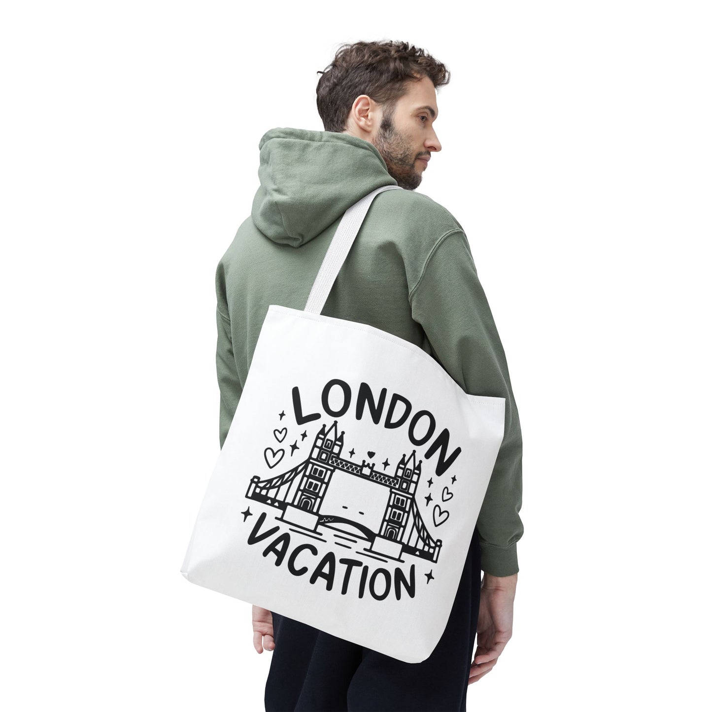 London Vacation Tote Bag, Travel Accessory, Eco-Friendly Shopping Bag, City Trip Gift, Summer Essentials, Fun Canvas Tote