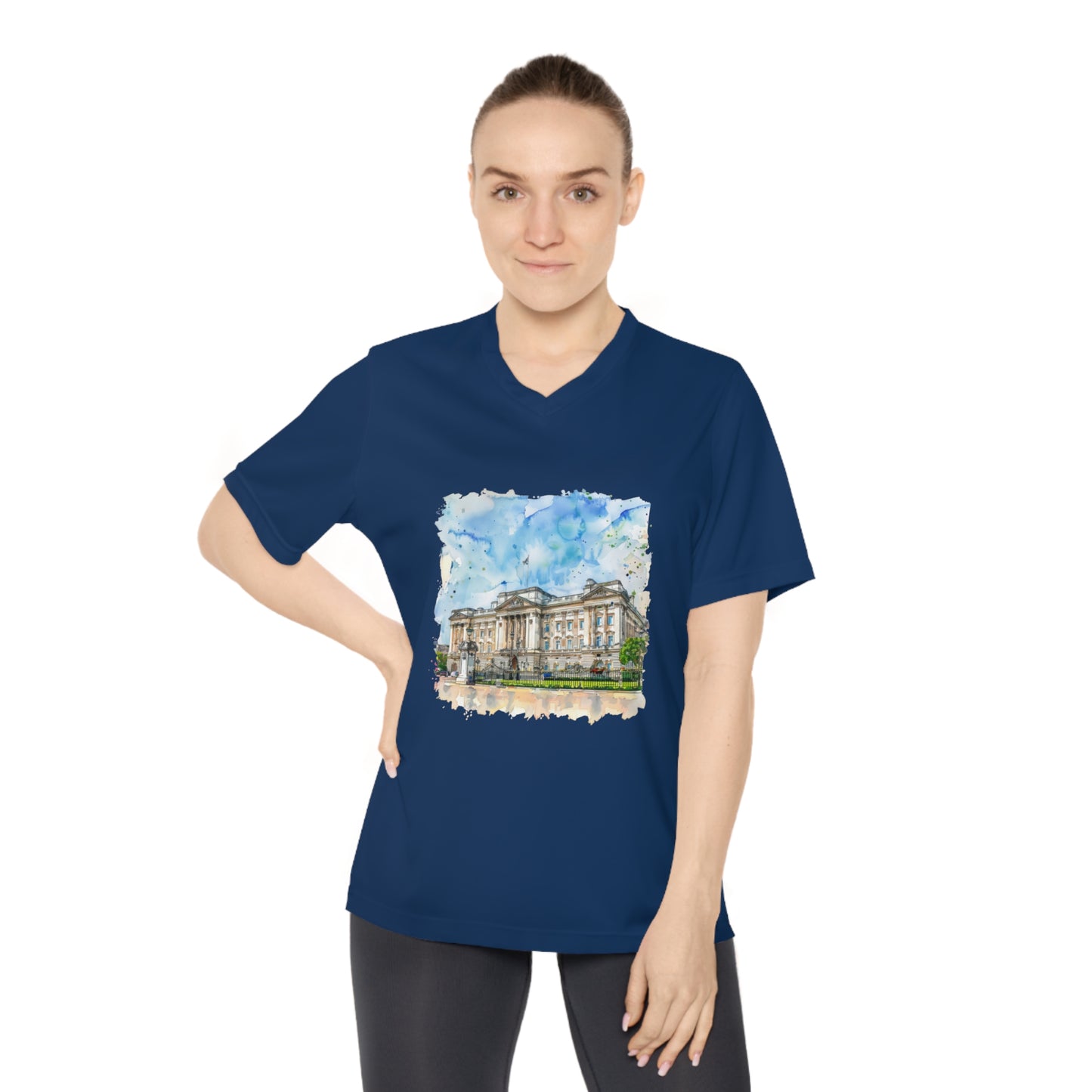 Women's Performance V-Neck T-Shirt - British Nature - Scenic Landscapes and Natural Beauty