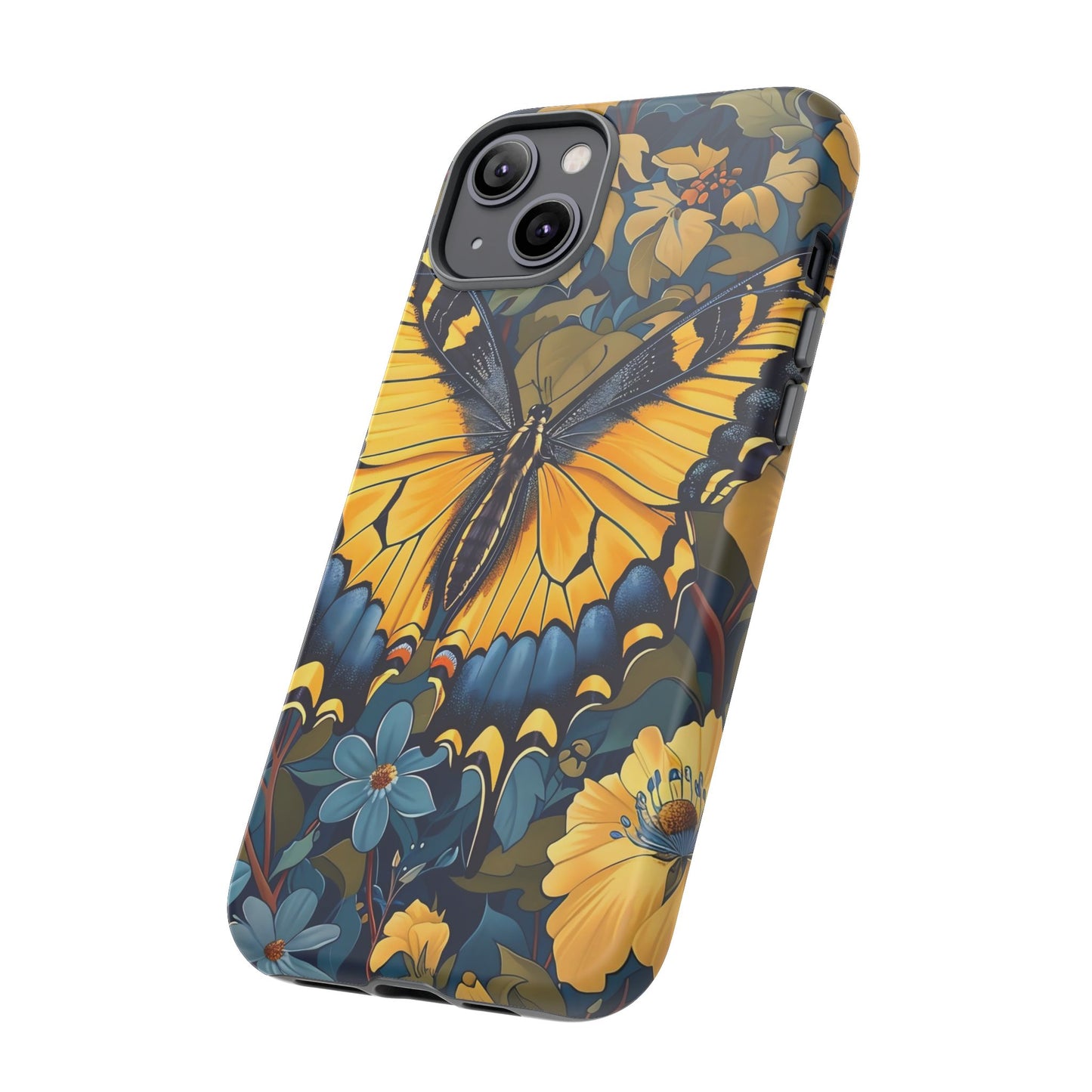 Colorful Butterfly Phone Case, Floral Design, Tough Cases, Protective Cover, Gifts for Nature Lovers, Birthday Present