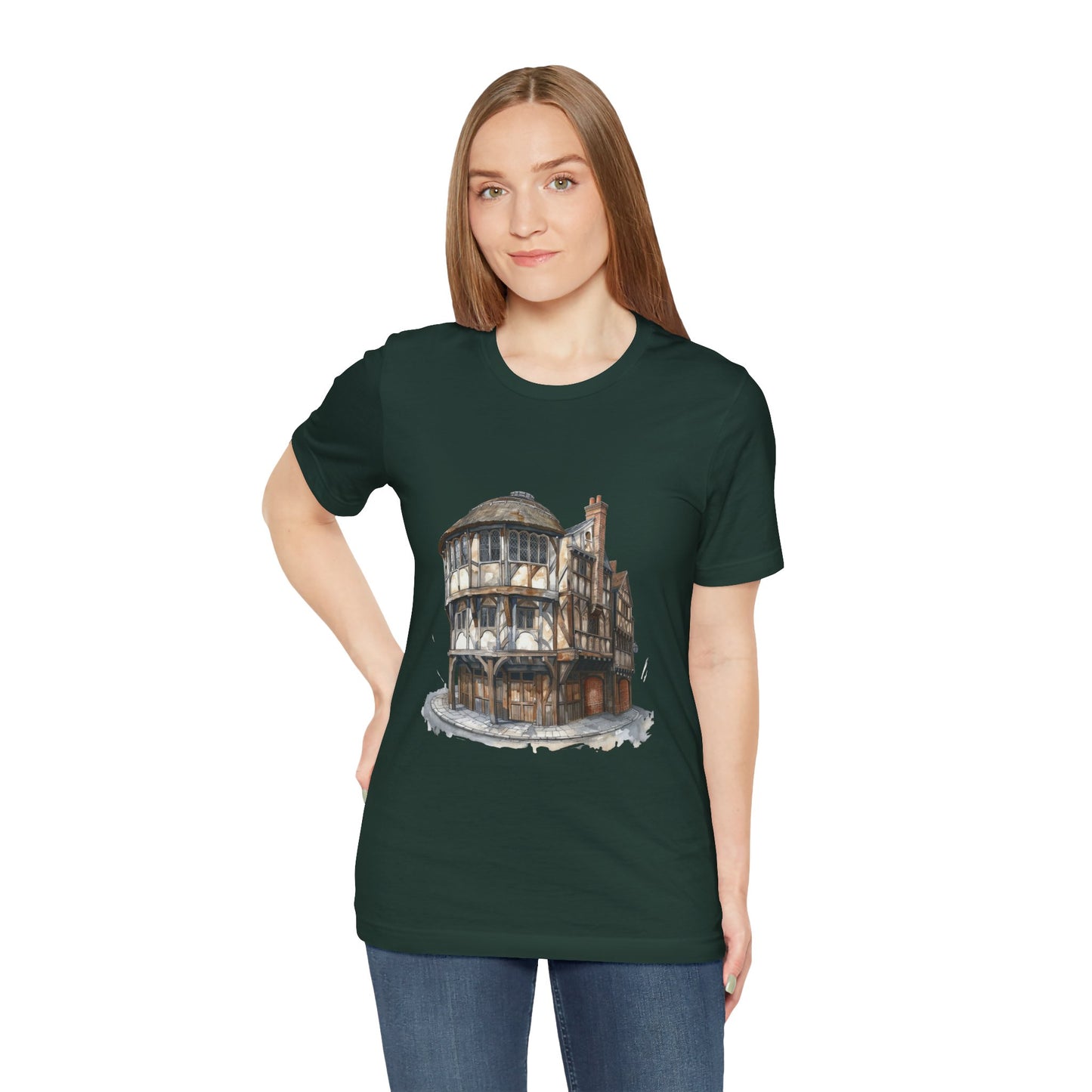 Unisex Jersey Short Sleeve Tee - Where Friends Gather - The Cozy British Pub