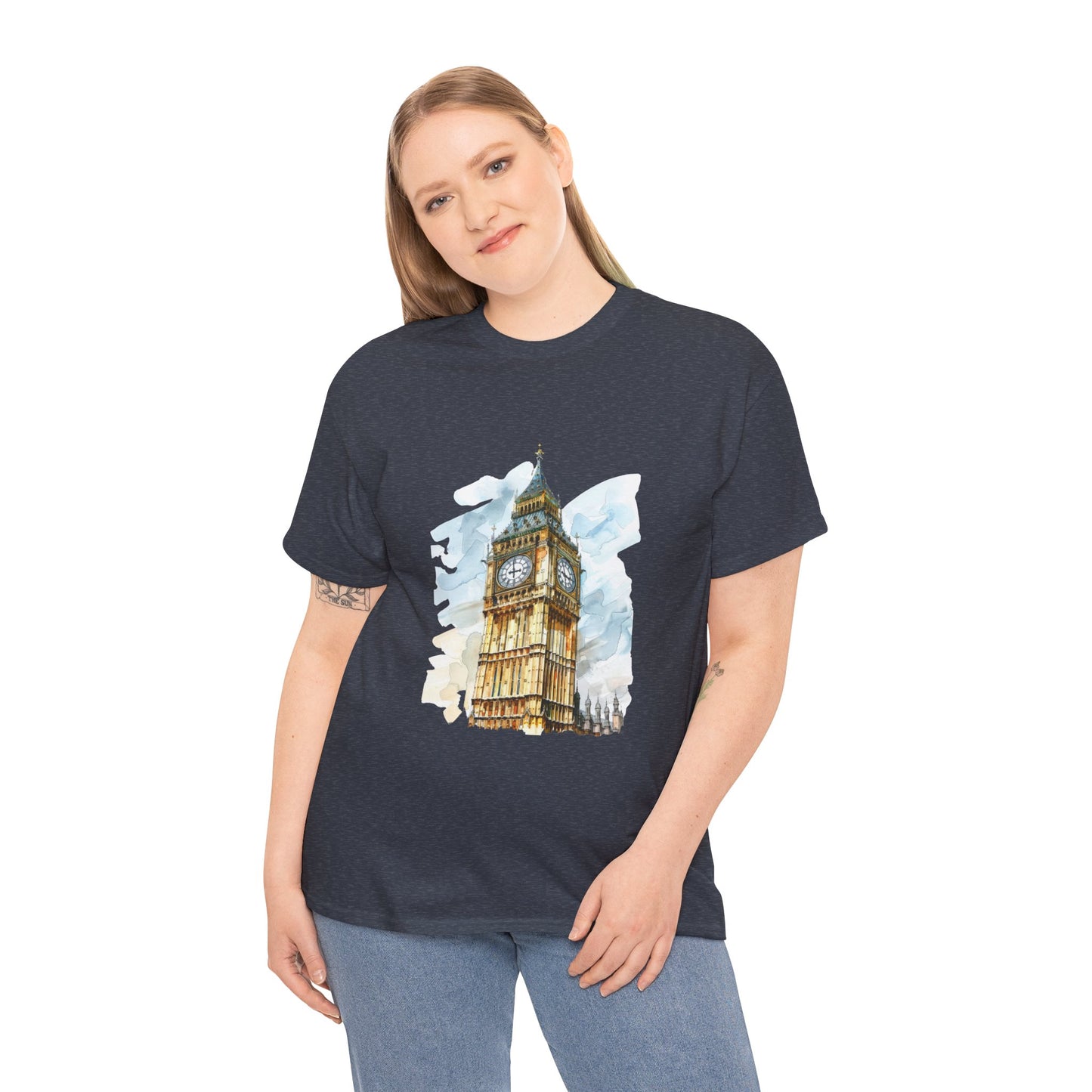 Unisex Heavy Cotton Tee - Echoes of London - Big Ben’s Legacy