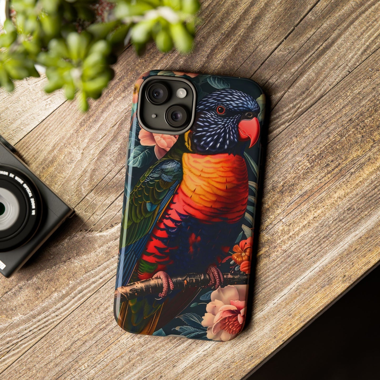 Tropical Parrot Phone Case, Floral Print Protector, Gift for Nature Lovers, Stylish Accessory for Summer, Unique Smartphone Cover