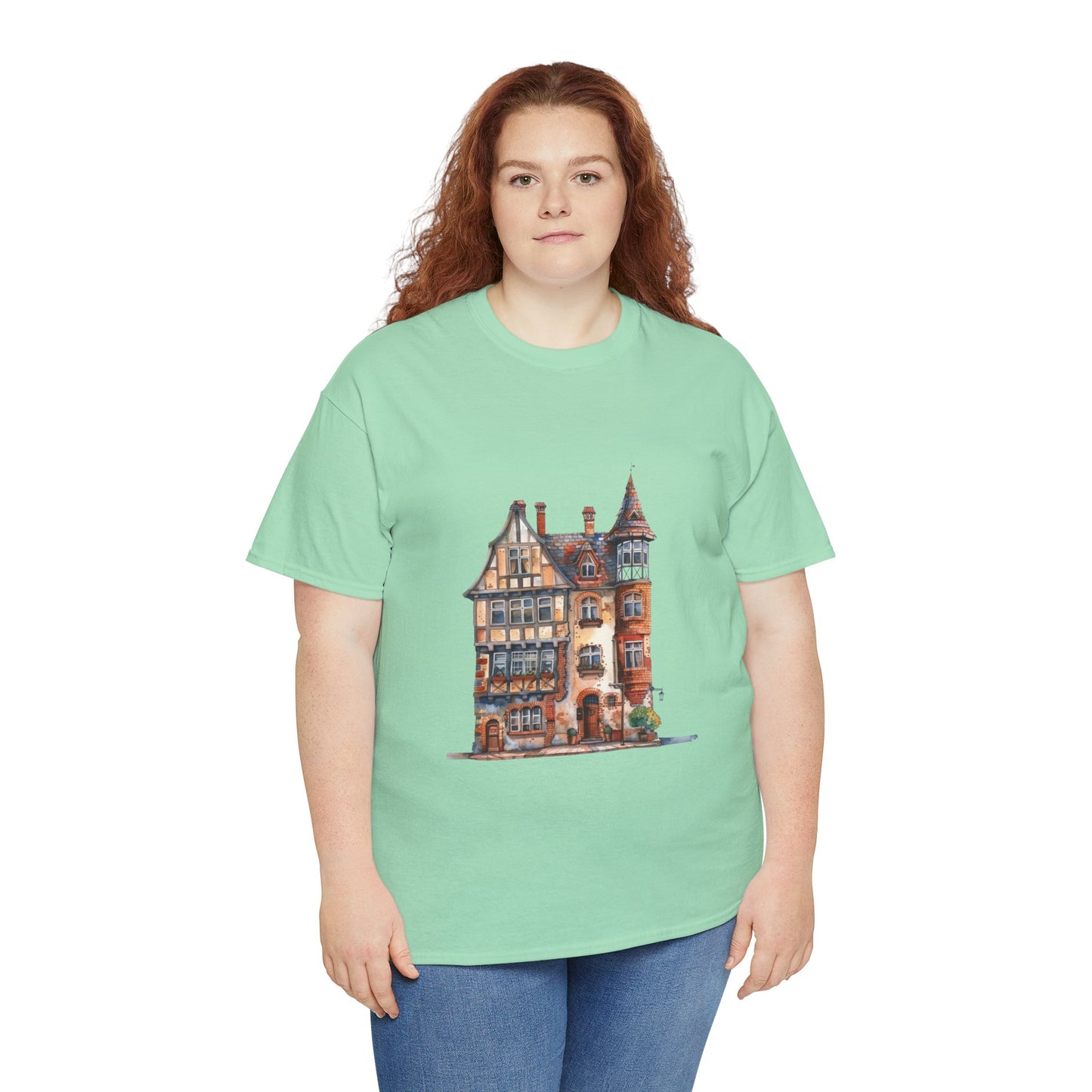 Unisex Heavy Cotton Tee - Timeless Beauty - British Village Homes