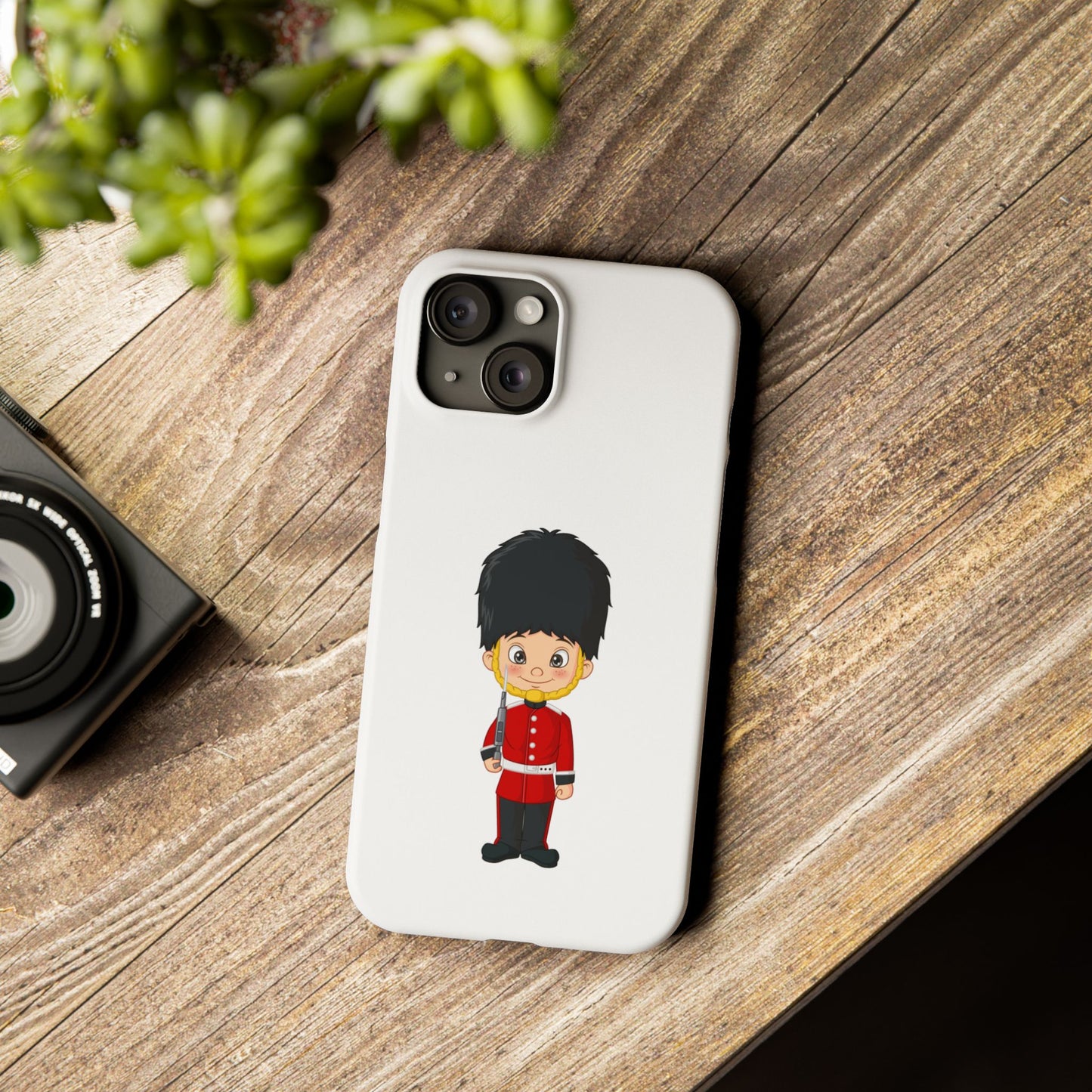 British Guard Slim Phone Cases, Cute Phone Cover, Whimsical Phone Case, Gift for Kids, Unique Phone Accessory, Cartoon Design