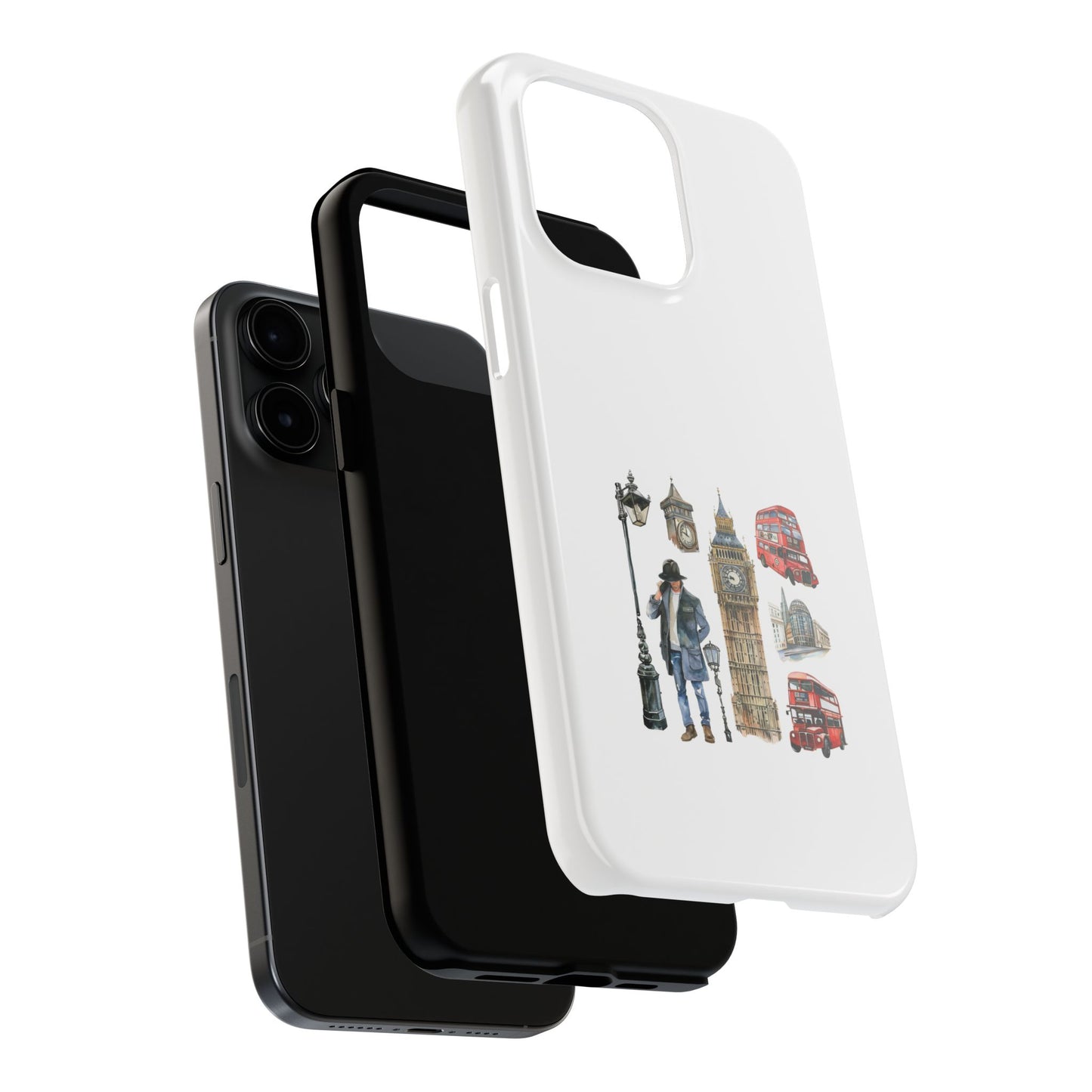 London Scene Tough Phone Case - Durable Protection with Iconic UK Landmarks