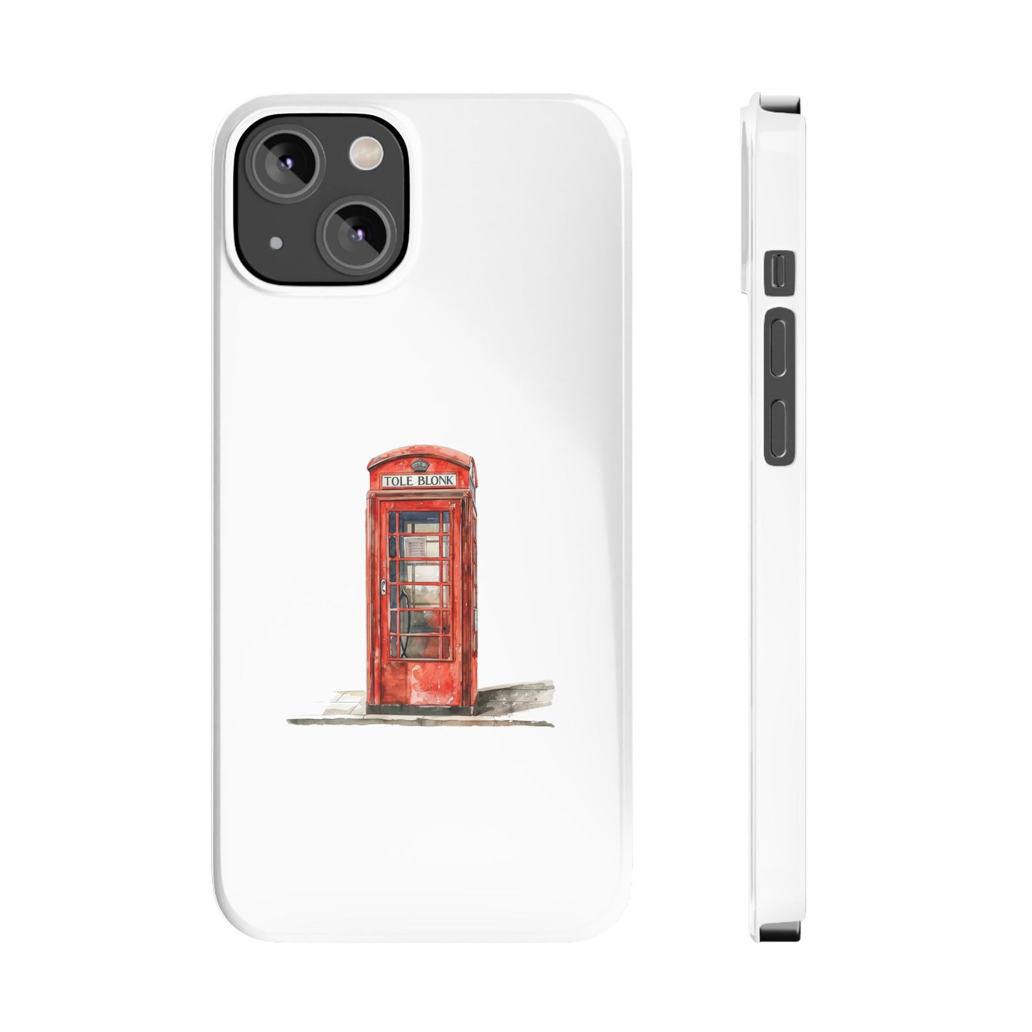 Charming London Phone Cases, Slim Phone Cover, Unique Cell Phone Case, Phone Accessory, Gift for Travelers, Red Telephone Booth Design