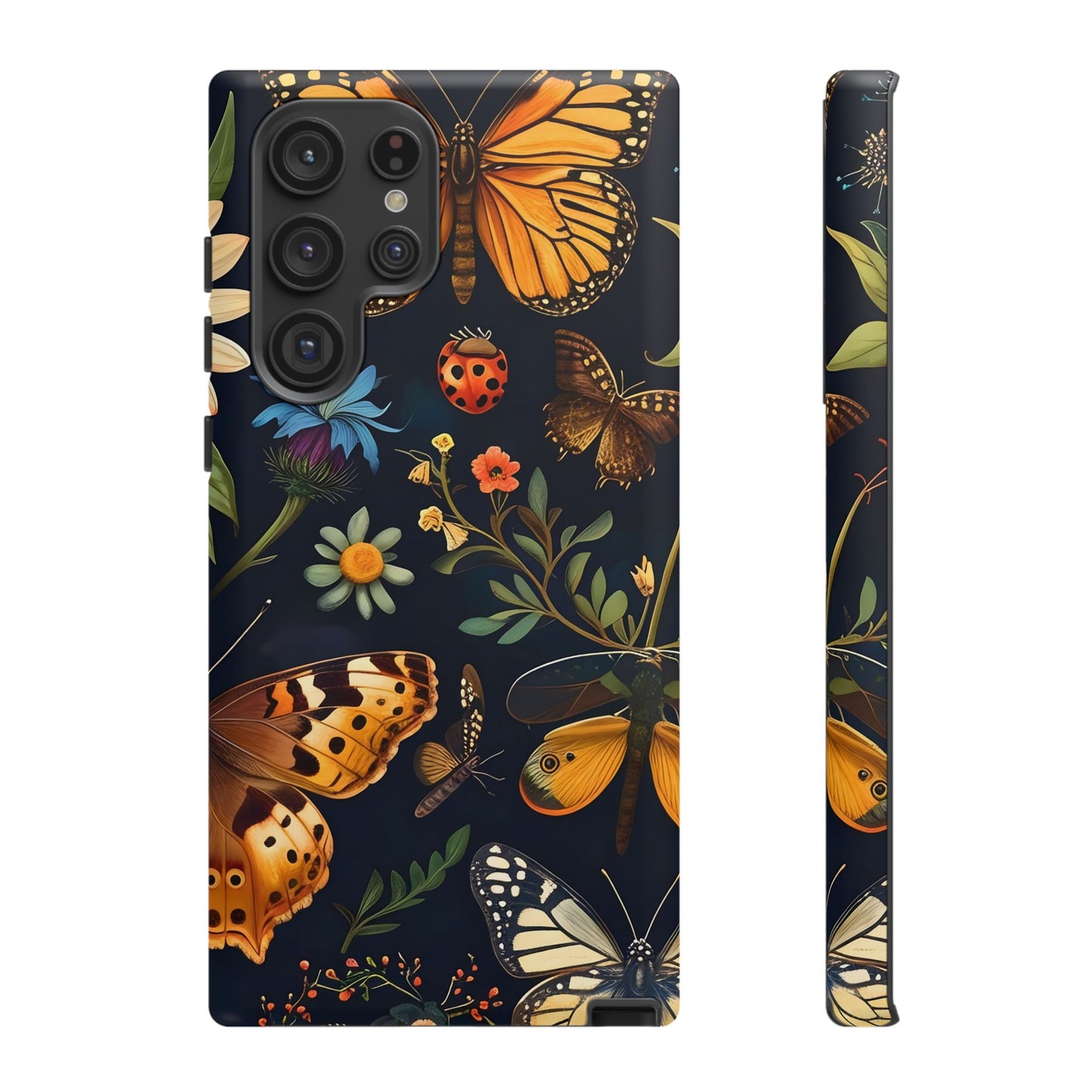 Nature-Inspired Phone Case | Floral Butterfly Design, Tough Phone Cover, Gift for Nature Lovers, Cute Butterfly Case, Home Decor