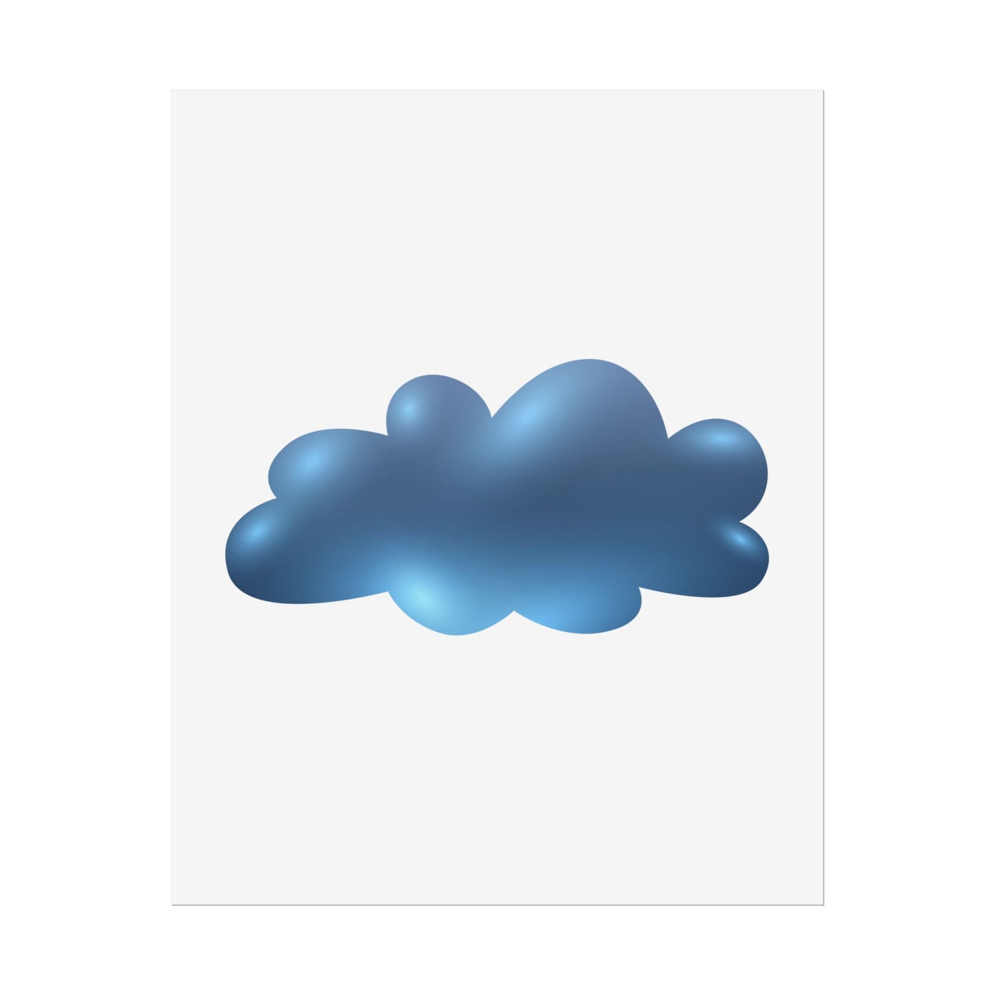 Blue Cloud Art Print, Minimalist Wall Decor, Kids Room Wall Art, Nursery Poster, Aesthetic Home Decor, Modern Art Print