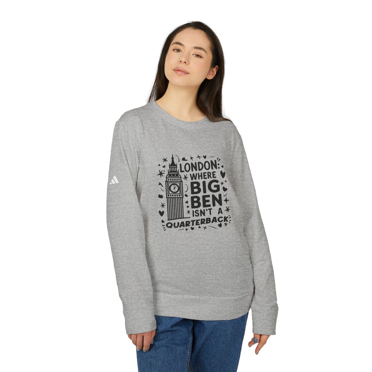 Adidas Fleece Crewneck Sweatshirt - London Big Ben Design