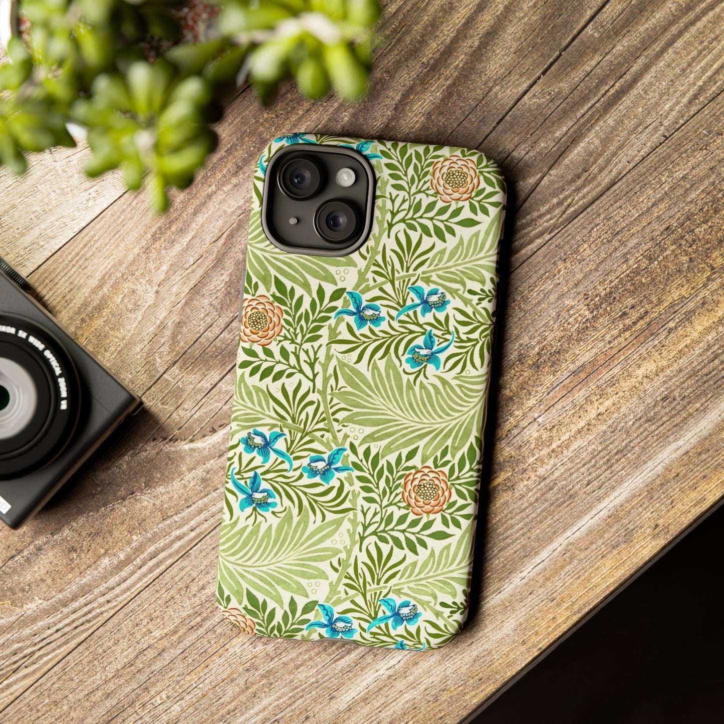 Tough Cases Phone Case, Botanical Print Phone Cover, Floral Smartphone Accessory, Nature-Inspired Tech Gear, Gift for Plant Lovers