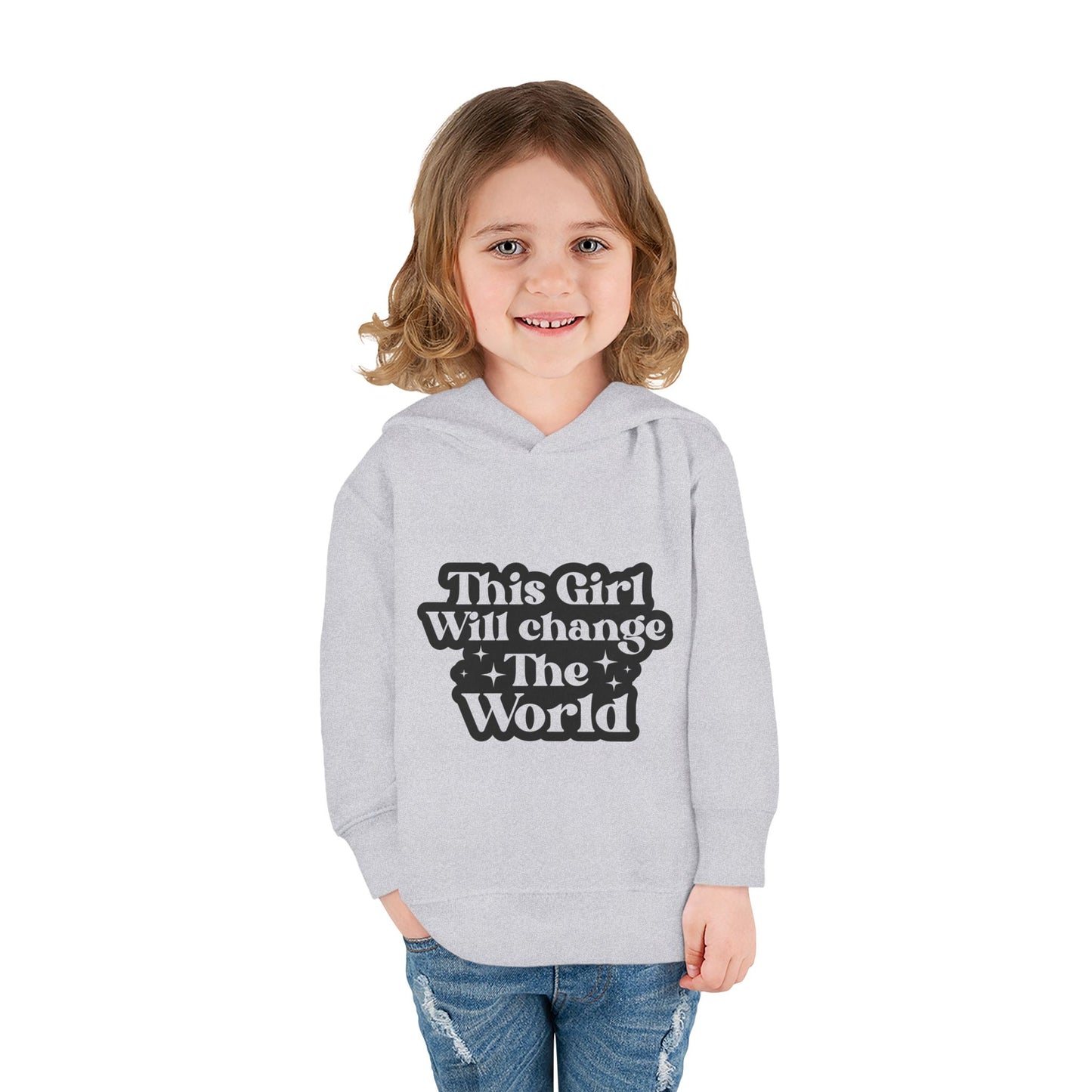 Inspirational Toddler Hoodie - "This Girl Will Change The World"