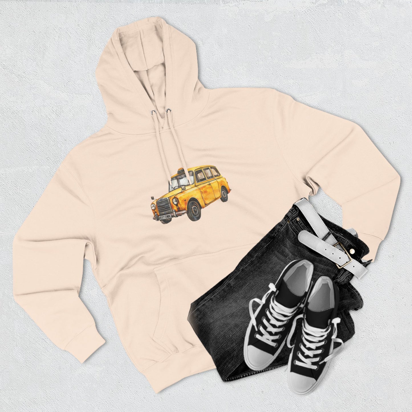 Vintage Car Classical Three-Panel Fleece Hoodie
