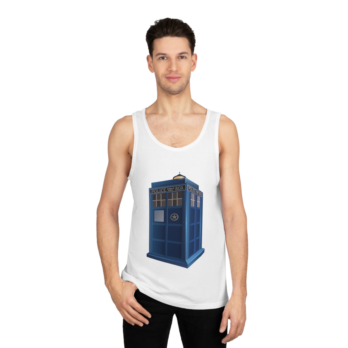 Unisex Softstyle™ Tank Top - British Police Public Call Box
