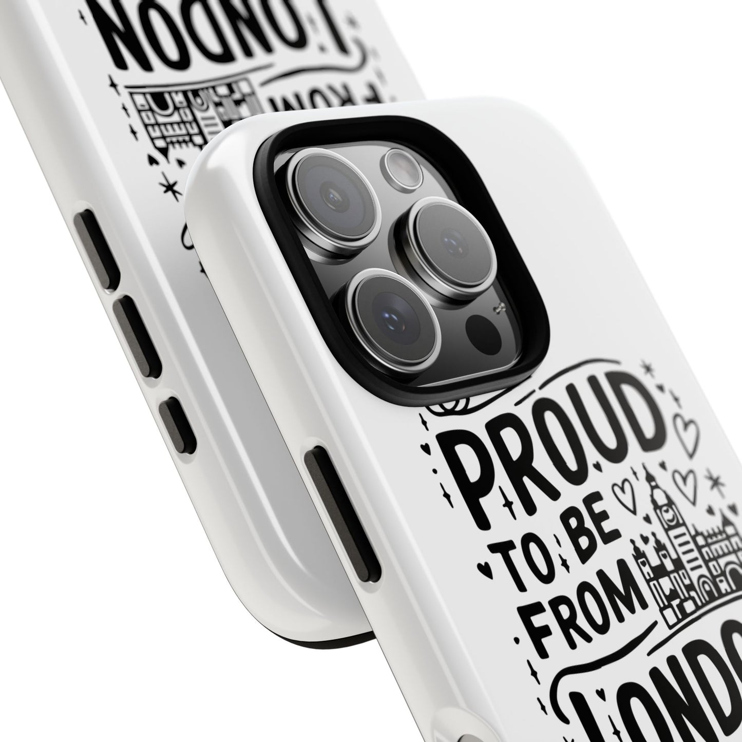 London Pride Phone Case - Proud to Be From London, UK Travel Gift, Black and White Design, Unique Phone Accessory, London Souvenir