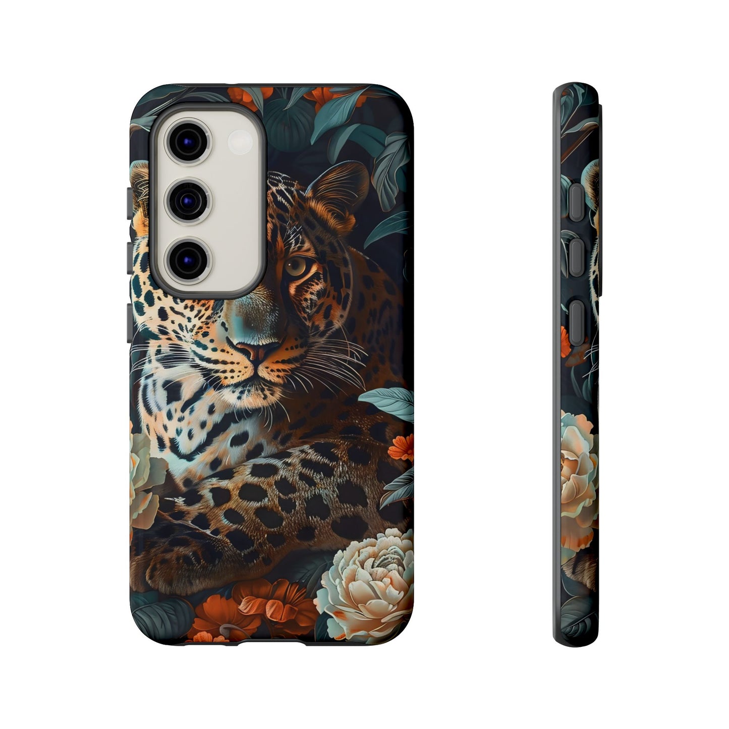 Wildlife Phone Case with Leopard Design | Tough Cases, Animal Prints, Floral Phone Cover, Gift for Nature Lovers, Unique Phone Accessories