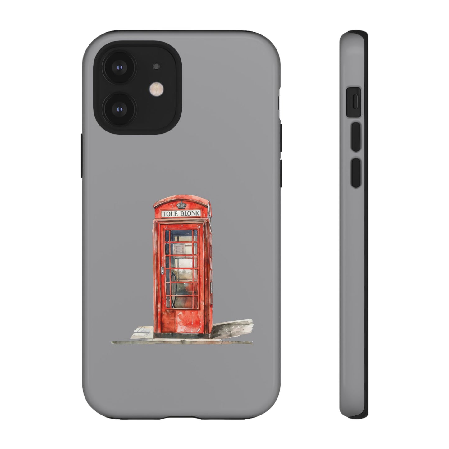 Red Phone Booth Phone Case, Vintage Style Case, Tough Cases for Gifts, Quirky Phone Accessories, Travel Lover's Gift
