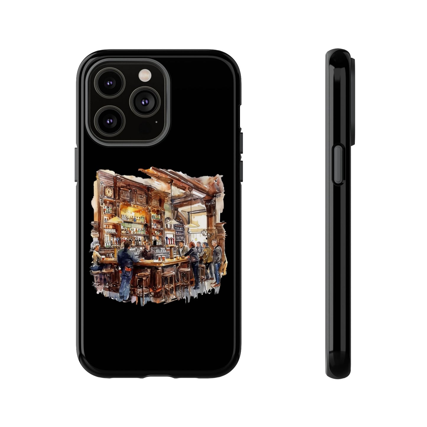 Artistic Phone Case - Cozy Pub Vibe, Trendy Smartphone Accessory, Gift for Friends, Modern Design, Durable Protection