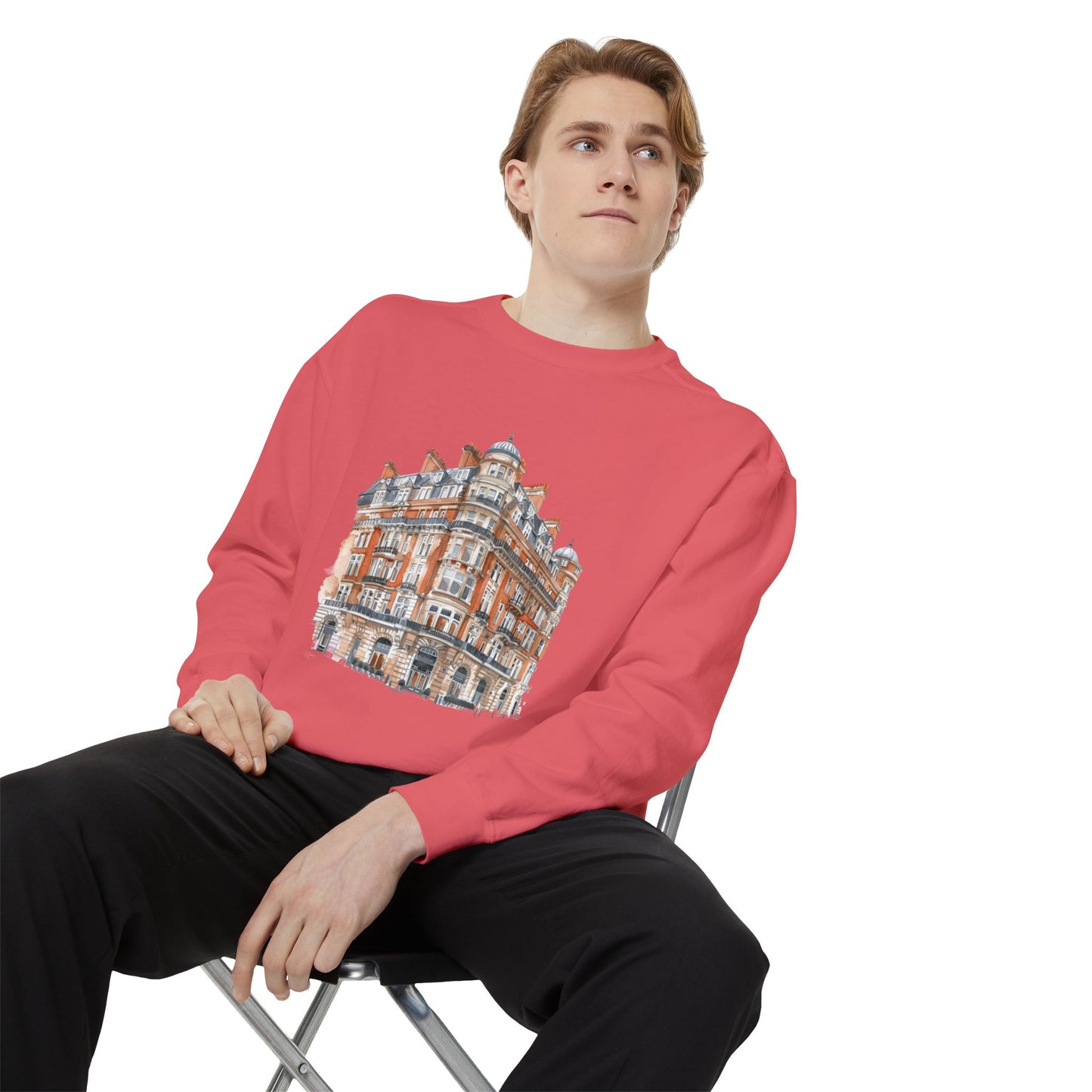 Unisex Garment-Dyed Sweatshirt - British Historic Building