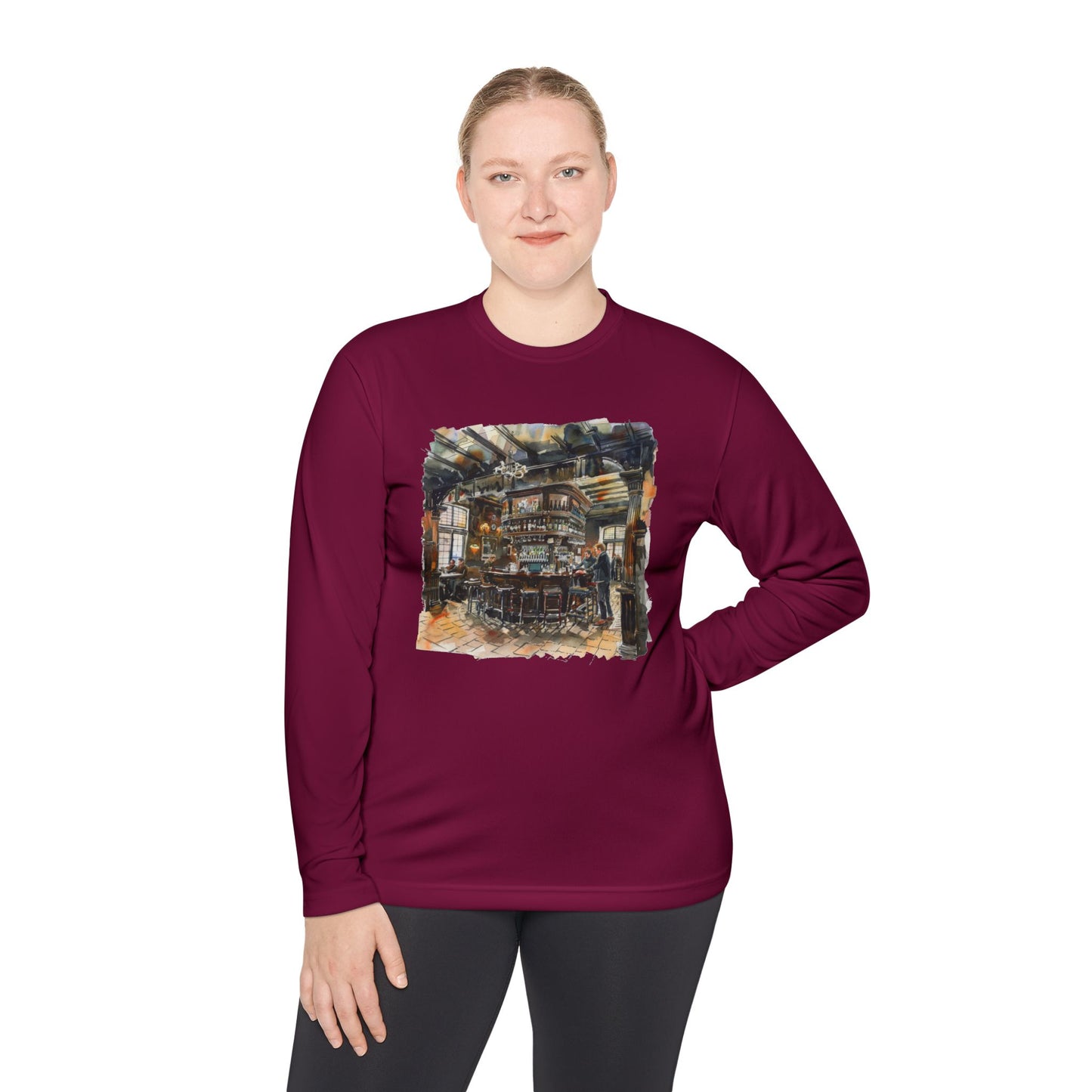 Unisex Lightweight Long Sleeve Tee - The Classic British Pub