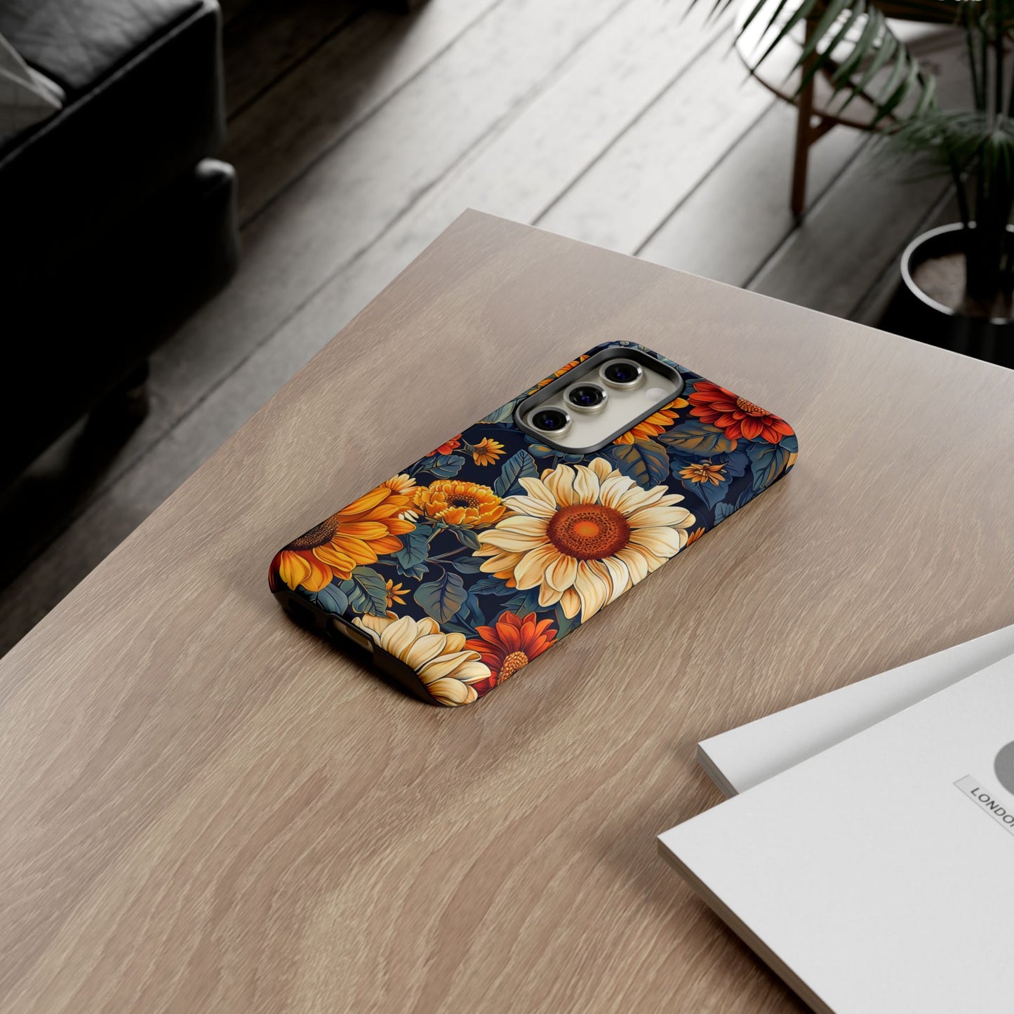Floral Tough Phone Case | Sunflower Design, iPhone Cover, Protective Case, Gifts for Her, Floral Phone Accessory