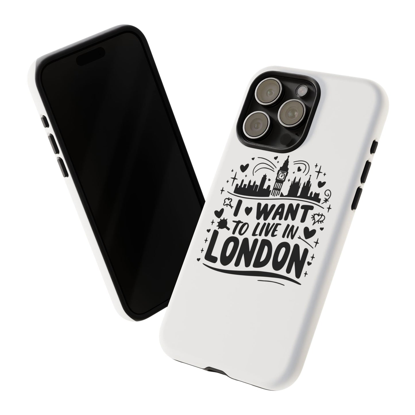 London City iPhone Case, Tough Phone Cover, Travel Gift, London Souvenir, Adventure Accessory, Wanderlust Decor