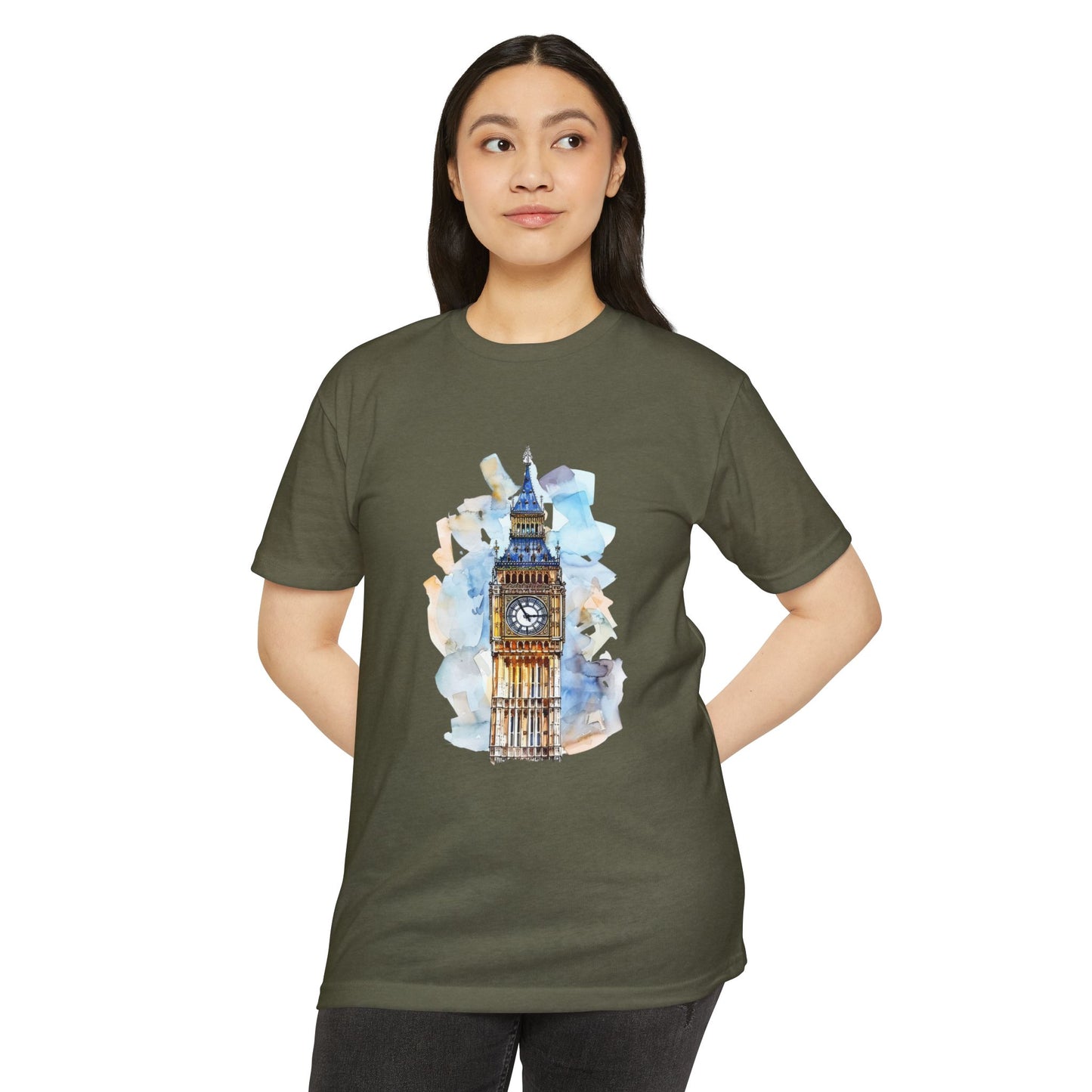 Unisex CVC Jersey T-shirt - Towering Time - Big Ben and British Heritage