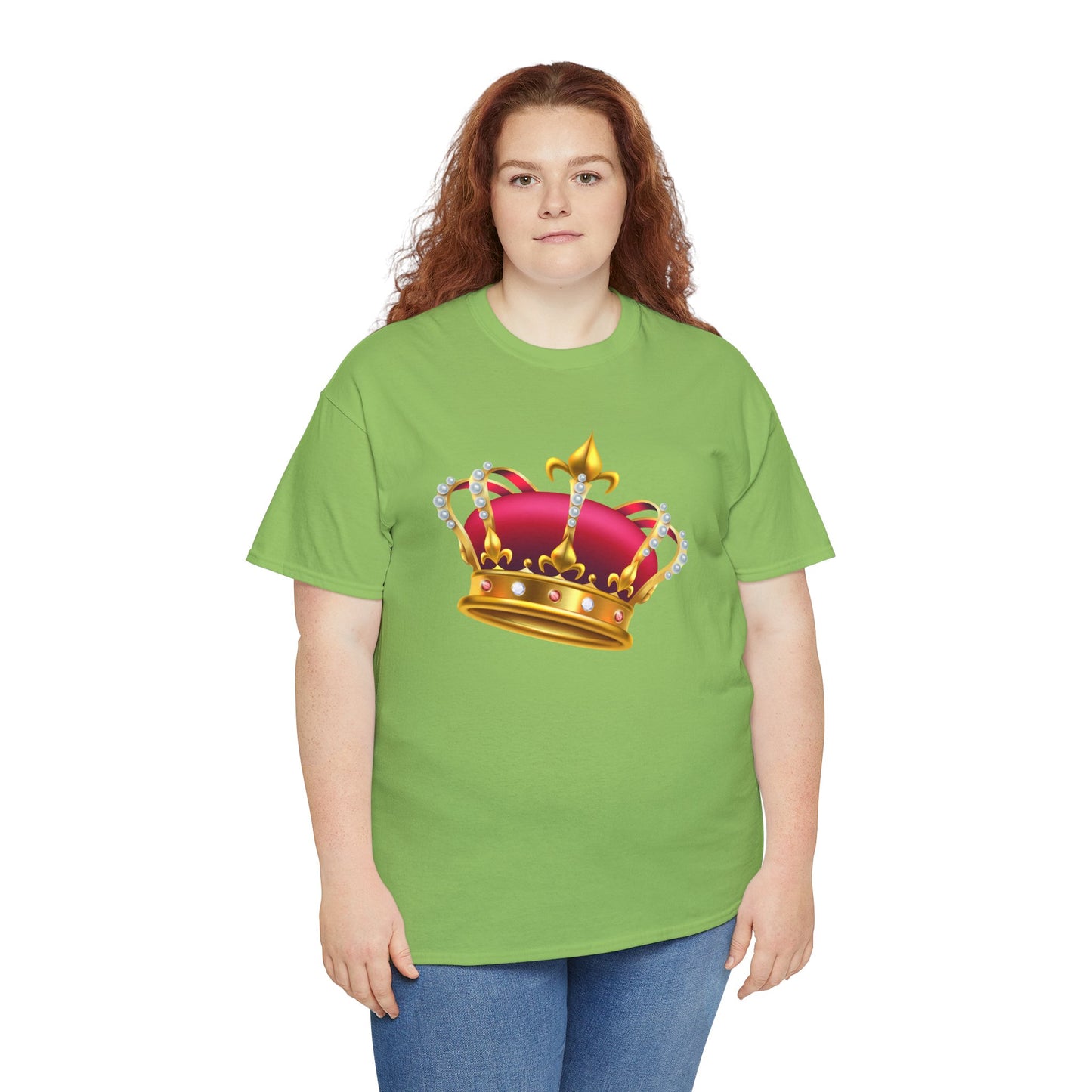 Unisex Heavy Cotton Tee - British Royal Crown Design - Iconic Symbol of Monarchy