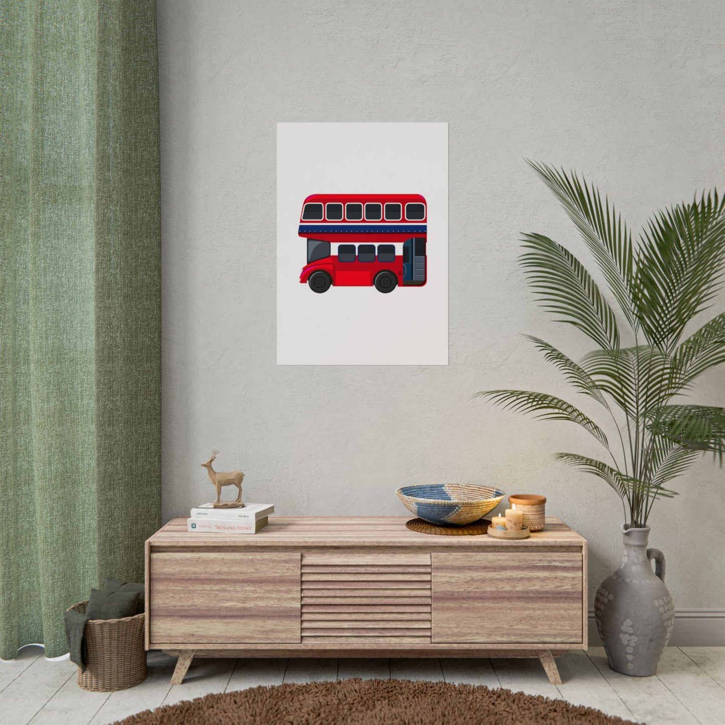 Red Double Decker Bus Rolled Posters