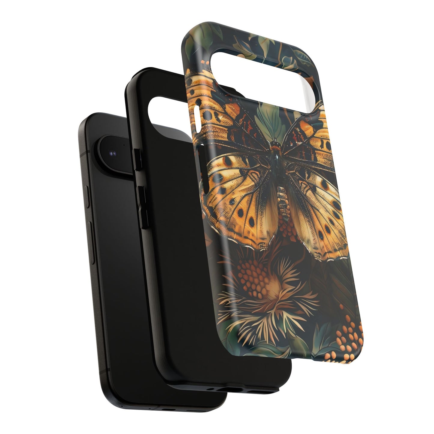 Butterfly Floral Phone Case, Tough Cases, Protective Cover, Unique Gift, Nature Lover, Art Print, Spring Decor