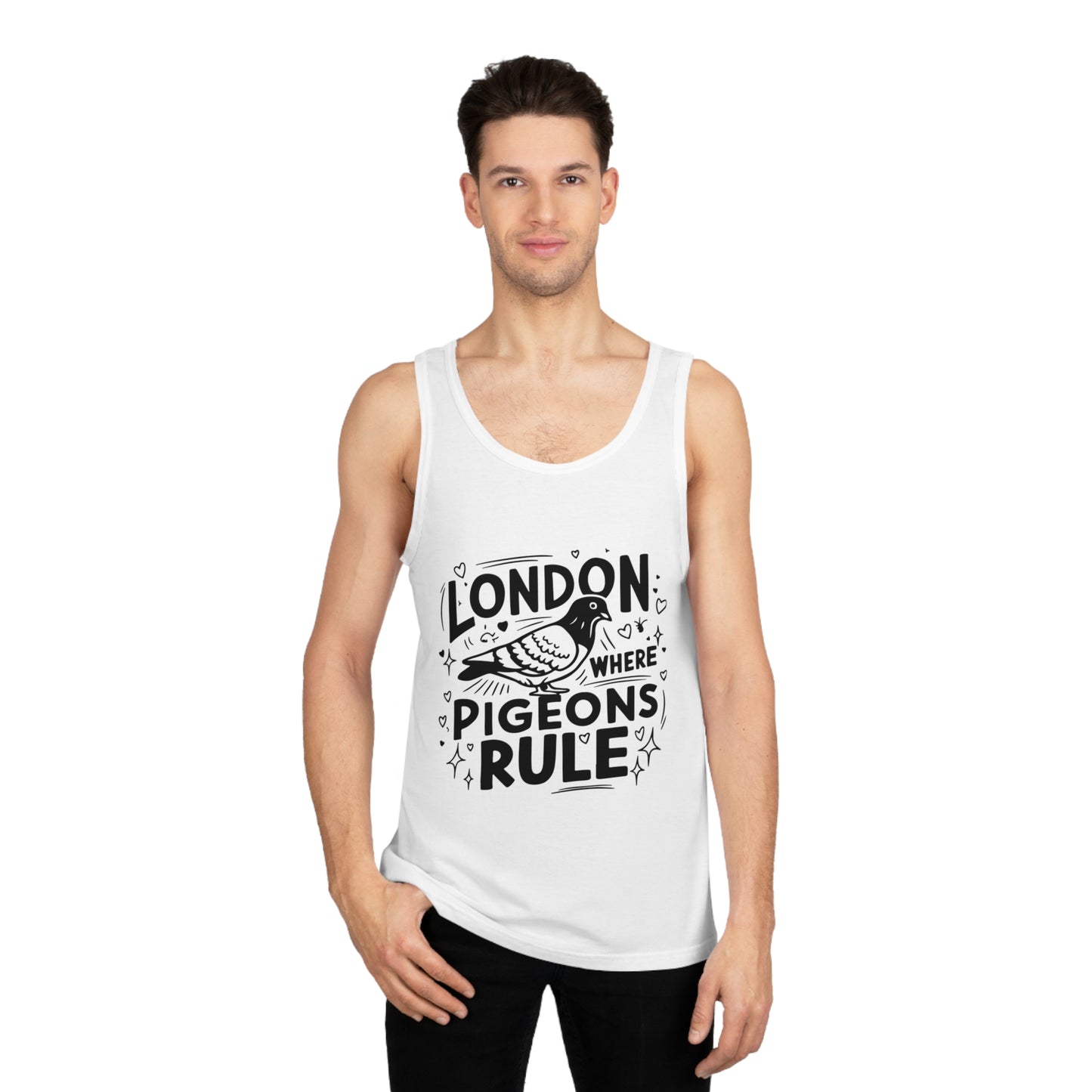 Unisex Softstyle™ Tank Top - London where Pigeons Rule