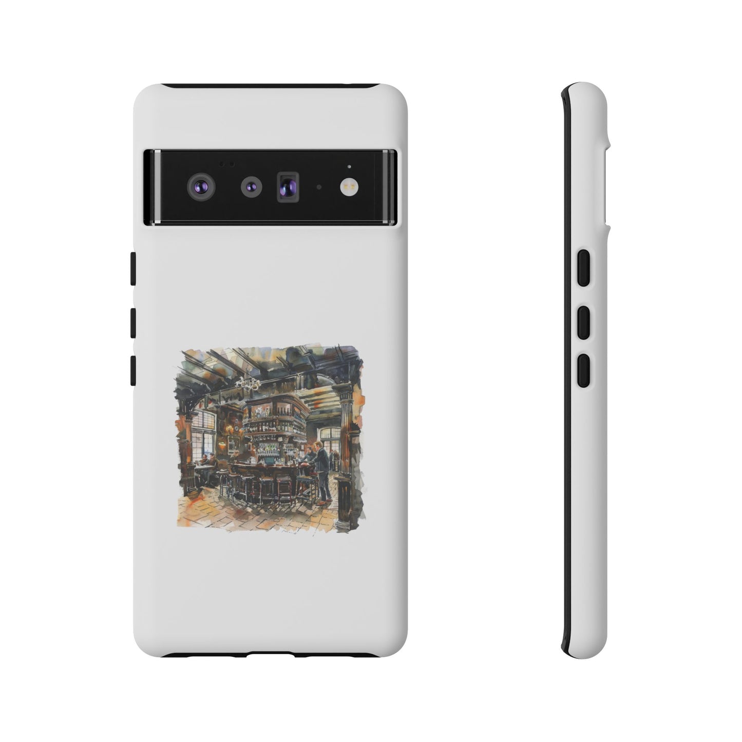 Stylish Tough Case for Phone - Cozy Cafe Artwork Design