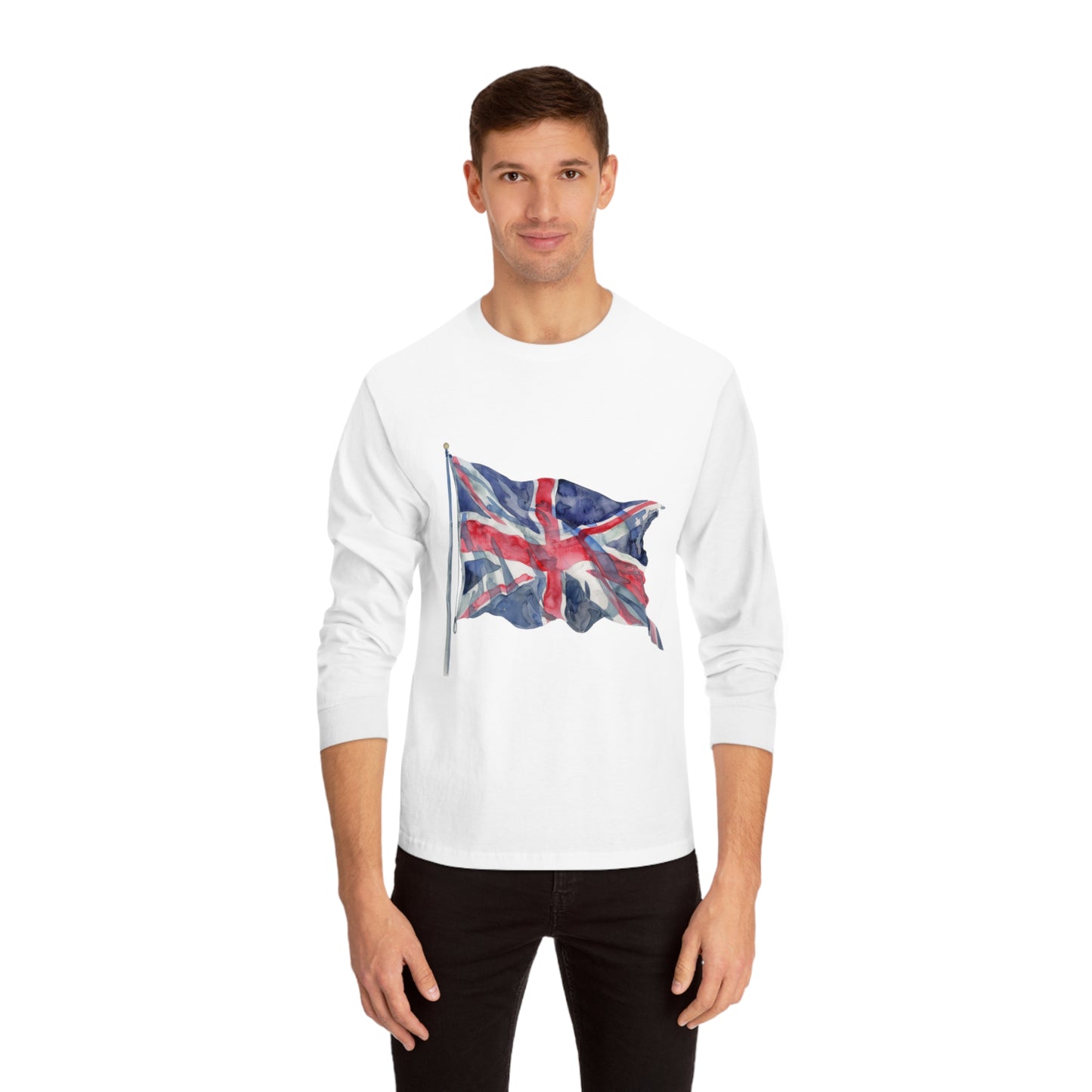 Unisex Classic Long Sleeve T-Shirt - British Flag - Iconic Union Jack