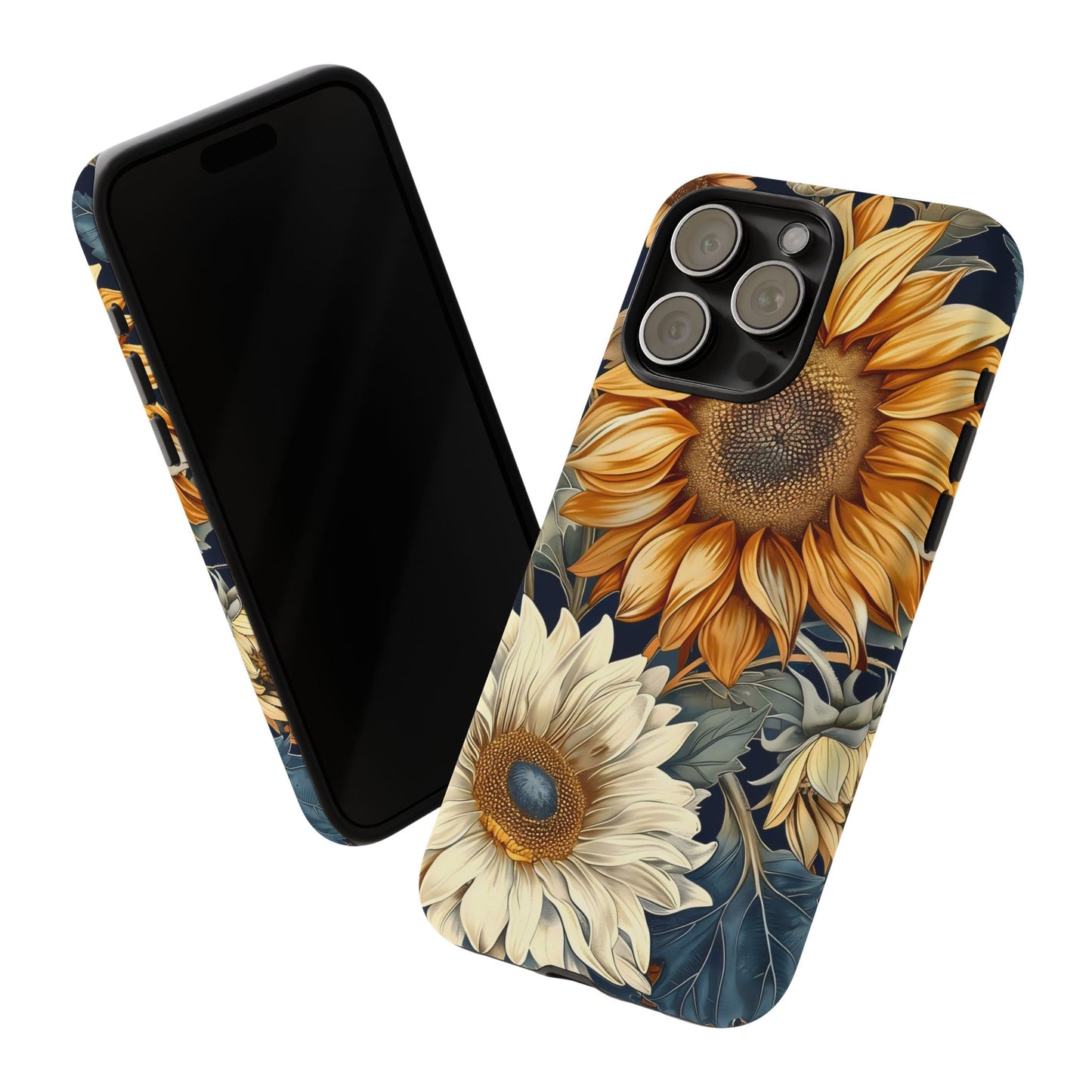 Sunflower Phone Case, Floral Tough Phone Cover, Gift for Nature Lovers, Phone Accessories, Sunflower Gifts
