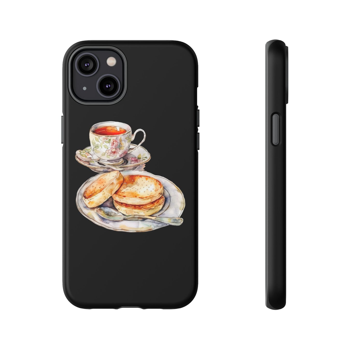 Tea Time Phone Case with Cookies Design, Cute Phone Cover, Gift for Tea Lovers, Kitchen Decor, Whimsical Style