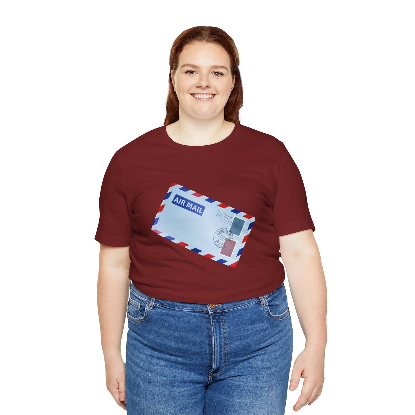 Unisex Jersey Short Sleeve Tee - Vintage British Air Mail - Classic Postal Design