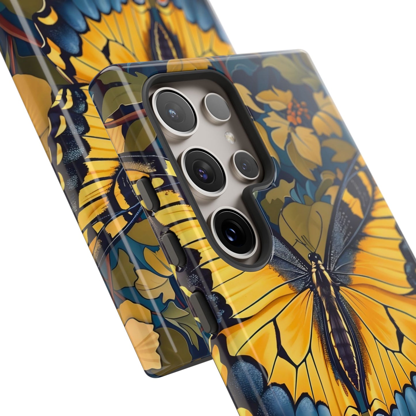 Colorful Butterfly Phone Case, Floral Design, Tough Cases, Protective Cover, Gifts for Nature Lovers, Birthday Present