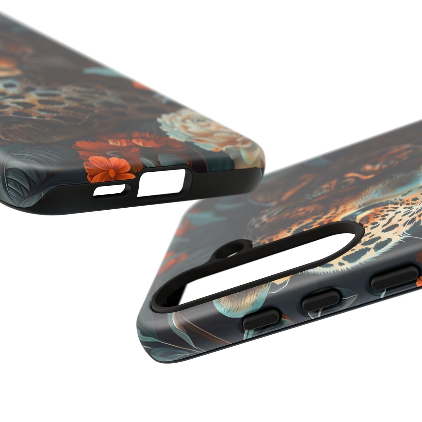 Wildlife Phone Case with Leopard Design | Tough Cases, Animal Prints, Floral Phone Cover, Gift for Nature Lovers, Unique Phone Accessories