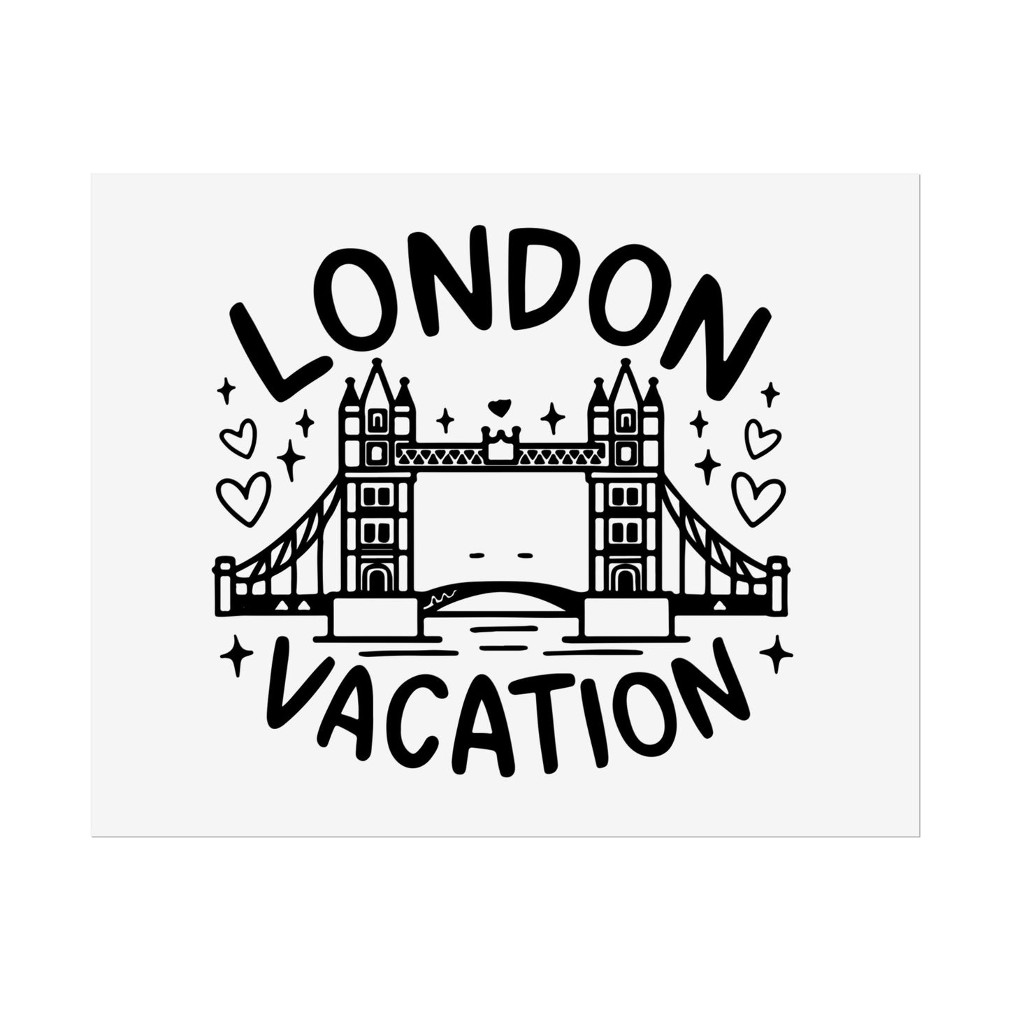 London Vacation Rolled Poster - Travel Decor for Home, Wall Art Print, Gift for Travelers, London Artwork, Holiday Gift Idea
