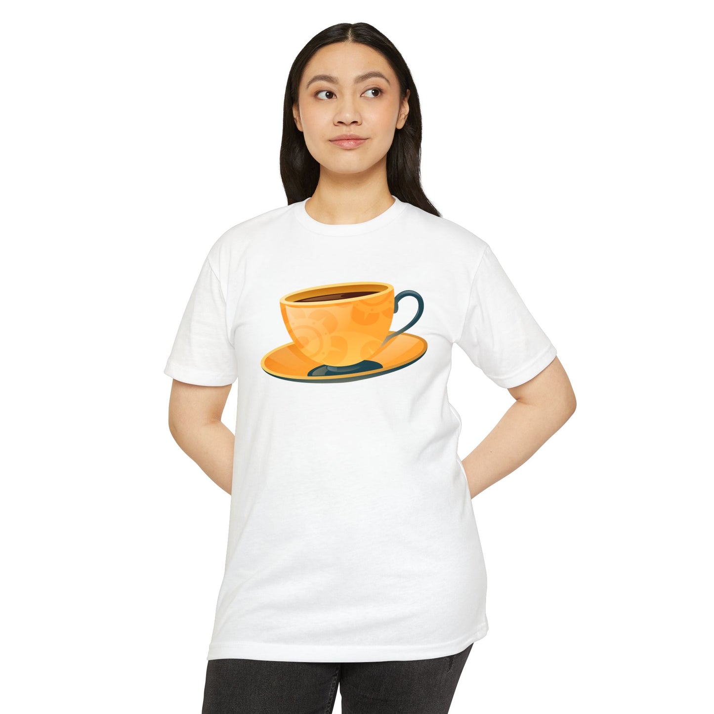 Unisex CVC Jersey T-shirt - Elegant British Tea Cup - Classic Tea Time Style