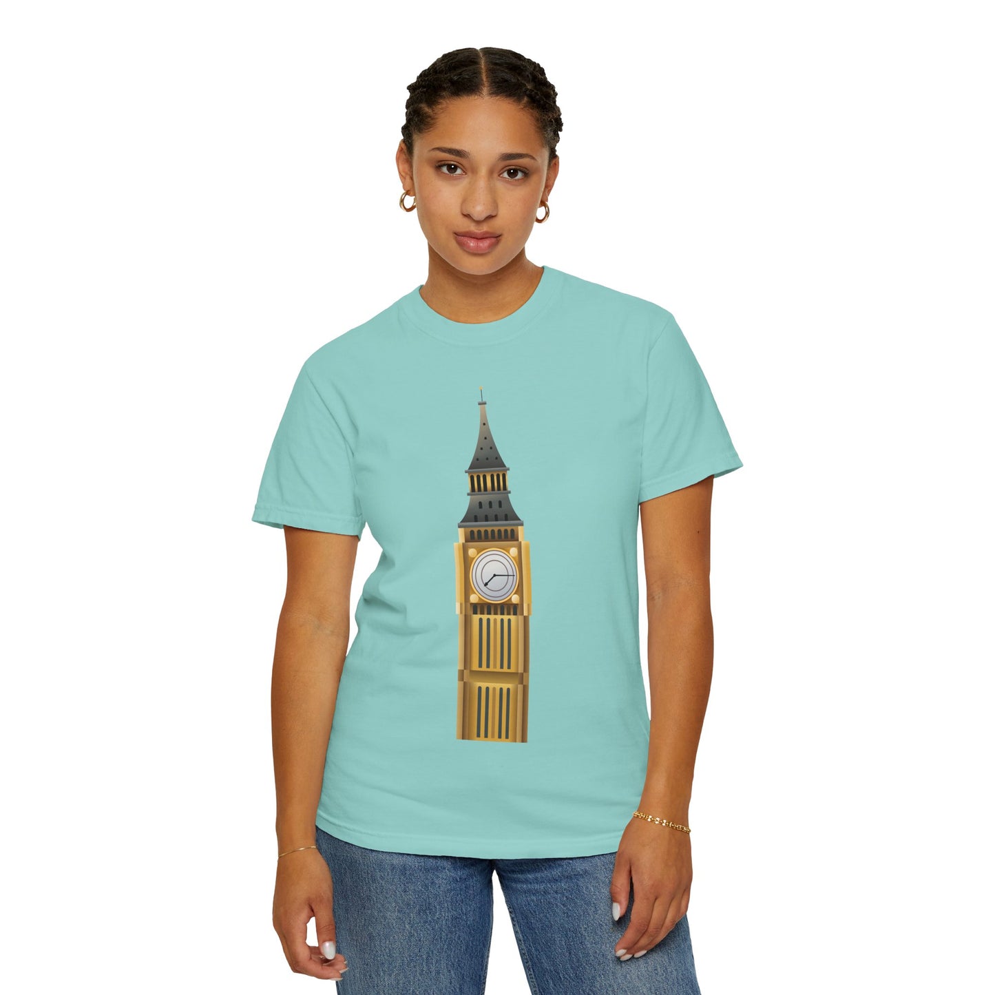 Unisex Garment-Dyed T-shirt - Towering Time - Big Ben and British Heritage