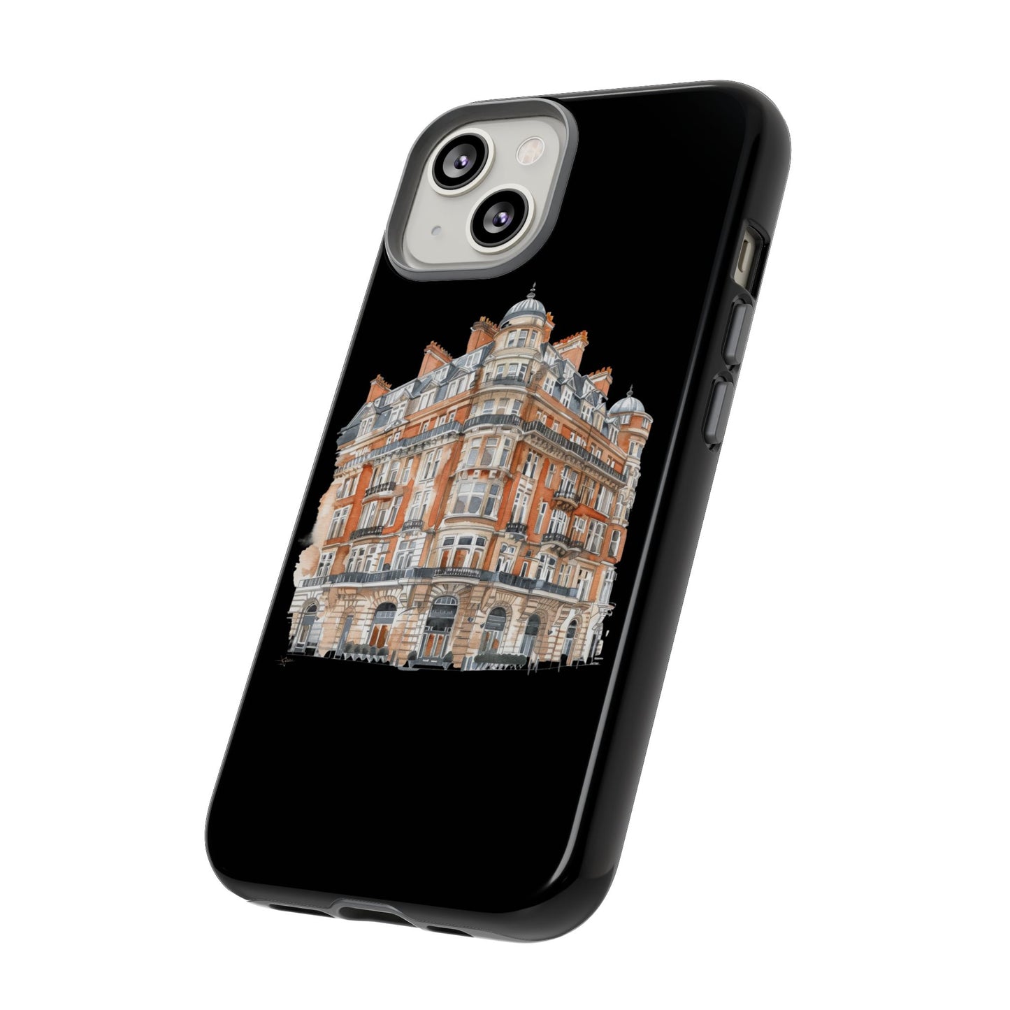 Cityscape Phone Case, Tough Phone Cover, Urban Art Case, Vintage Architecture Design, Gift for Travelers, Stylish Phone Accessory