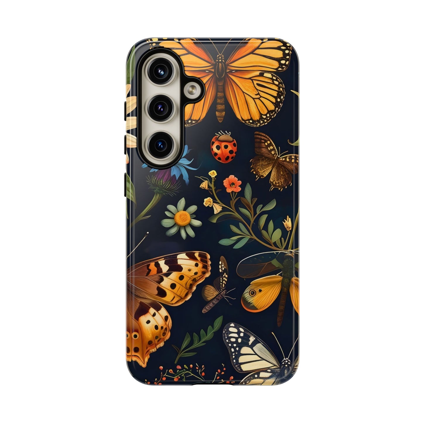 Nature-Inspired Phone Case | Floral Butterfly Design, Tough Phone Cover, Gift for Nature Lovers, Cute Butterfly Case, Home Decor