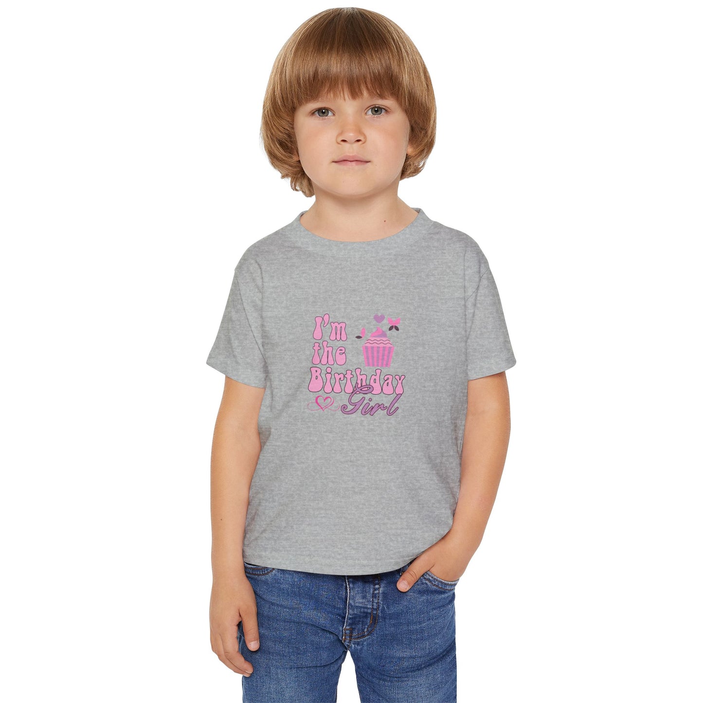 Toddler T-Shirt - Wild Birthday Girl Sublimation Leopard Theme - Cute Cupcake Design for Celebrations